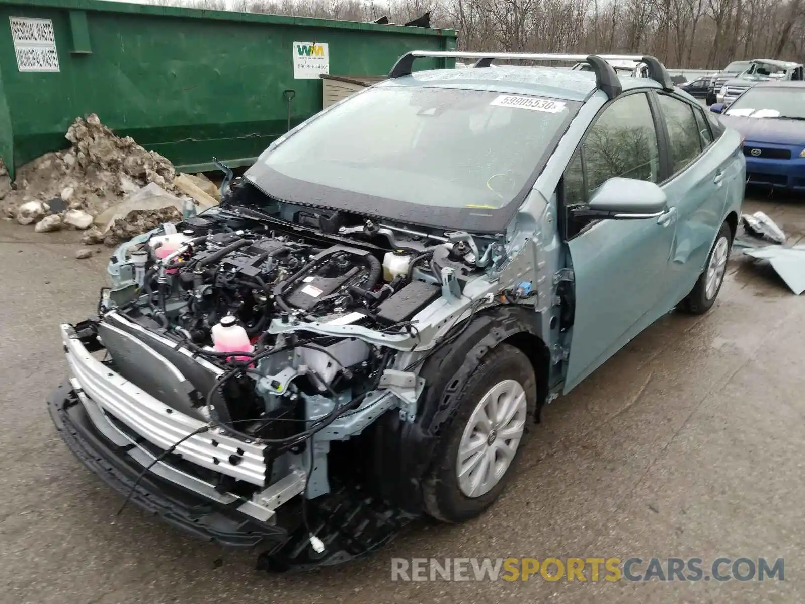 2 Photograph of a damaged car JTDKARFU2K3097790 TOYOTA PRIUS 2019