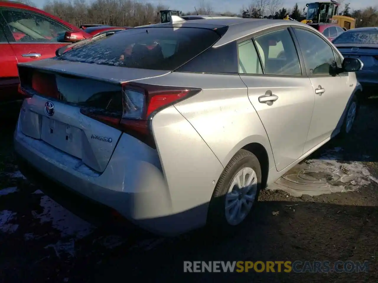 4 Photograph of a damaged car JTDKARFU2K3098471 TOYOTA PRIUS 2019