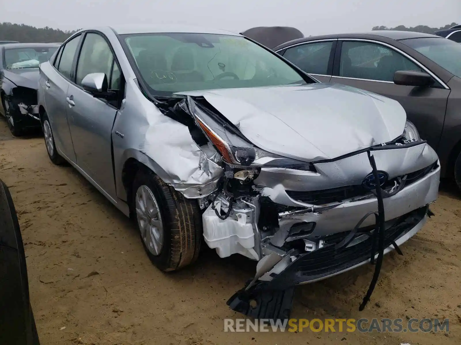 1 Photograph of a damaged car JTDKARFU2K3098891 TOYOTA PRIUS 2019