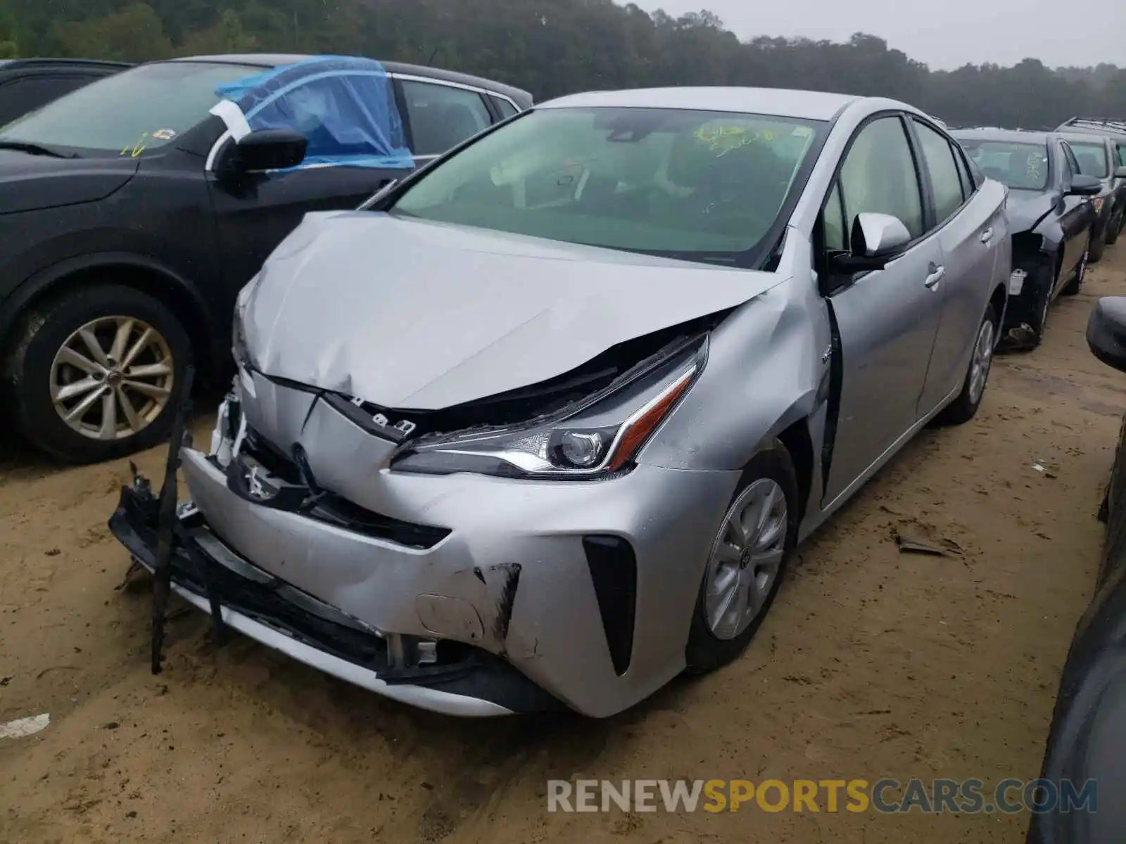 2 Photograph of a damaged car JTDKARFU2K3098891 TOYOTA PRIUS 2019