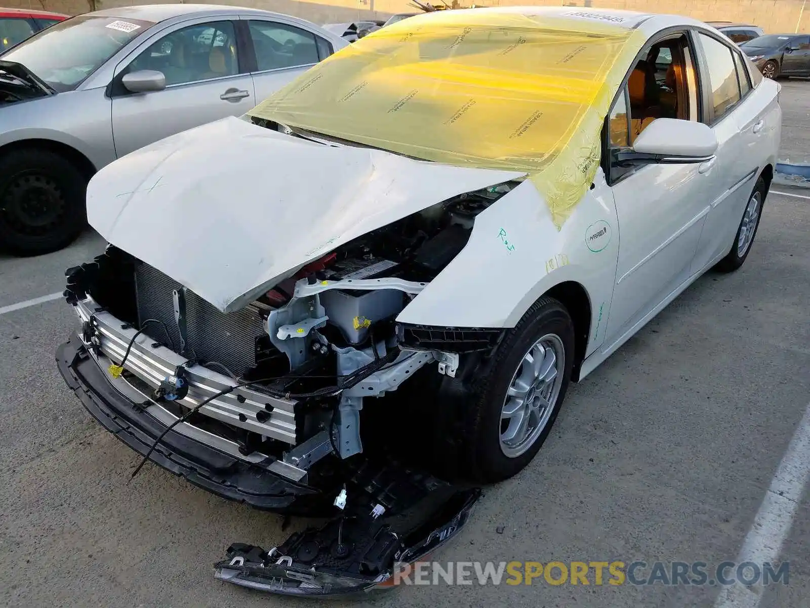 2 Photograph of a damaged car JTDKARFU2K3099166 TOYOTA PRIUS 2019