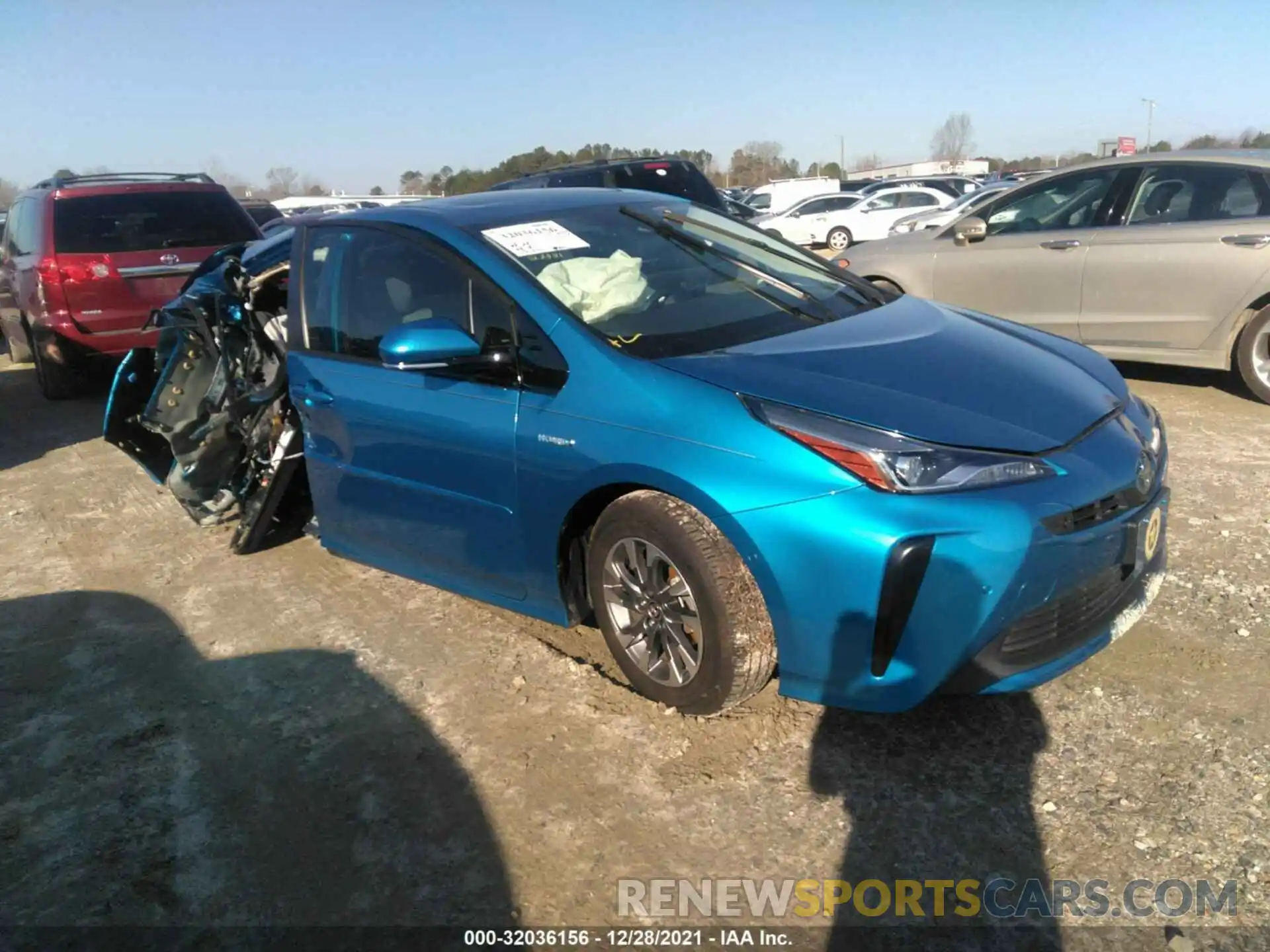 1 Photograph of a damaged car JTDKARFU2K3099443 TOYOTA PRIUS 2019