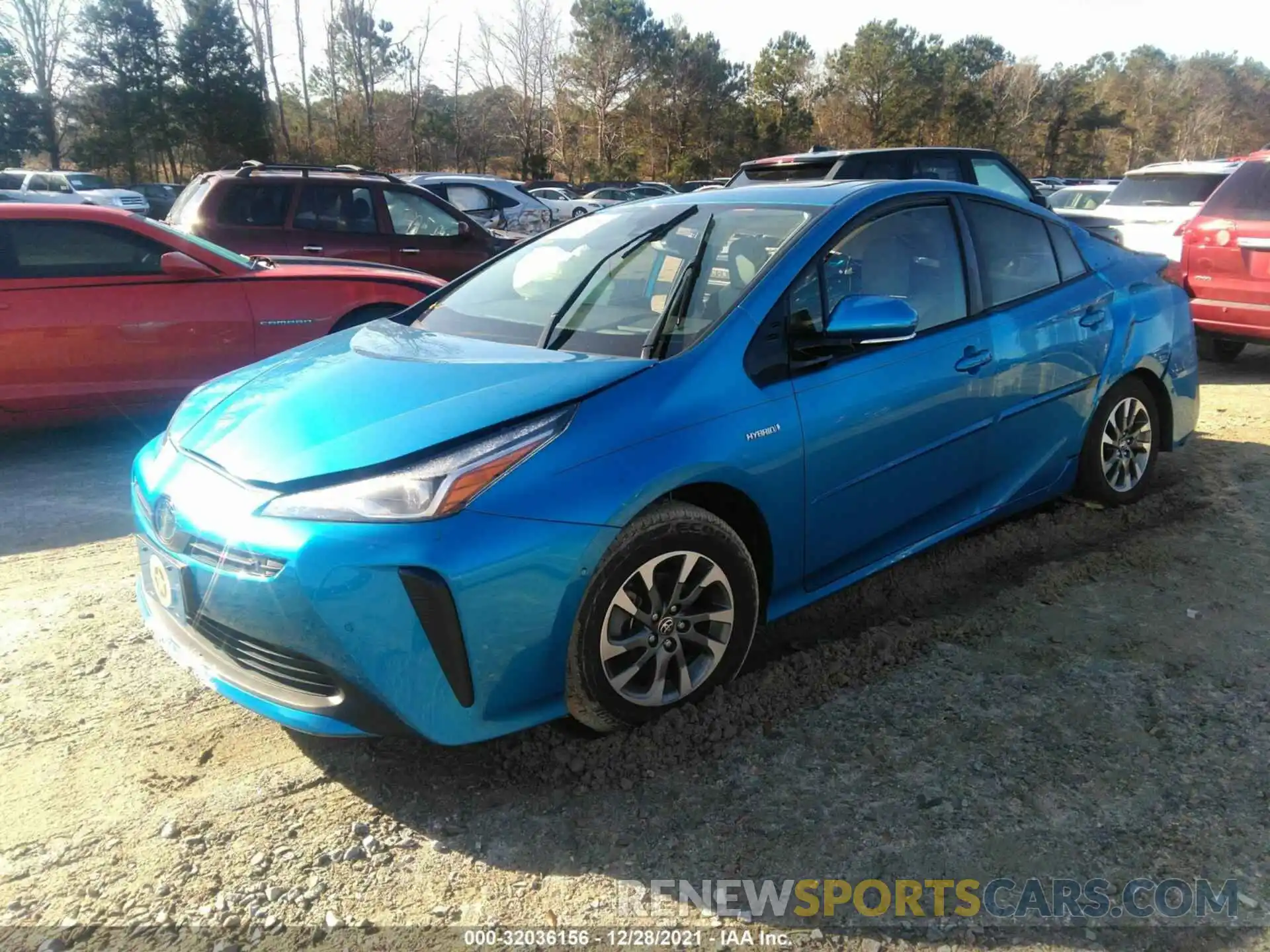 2 Photograph of a damaged car JTDKARFU2K3099443 TOYOTA PRIUS 2019