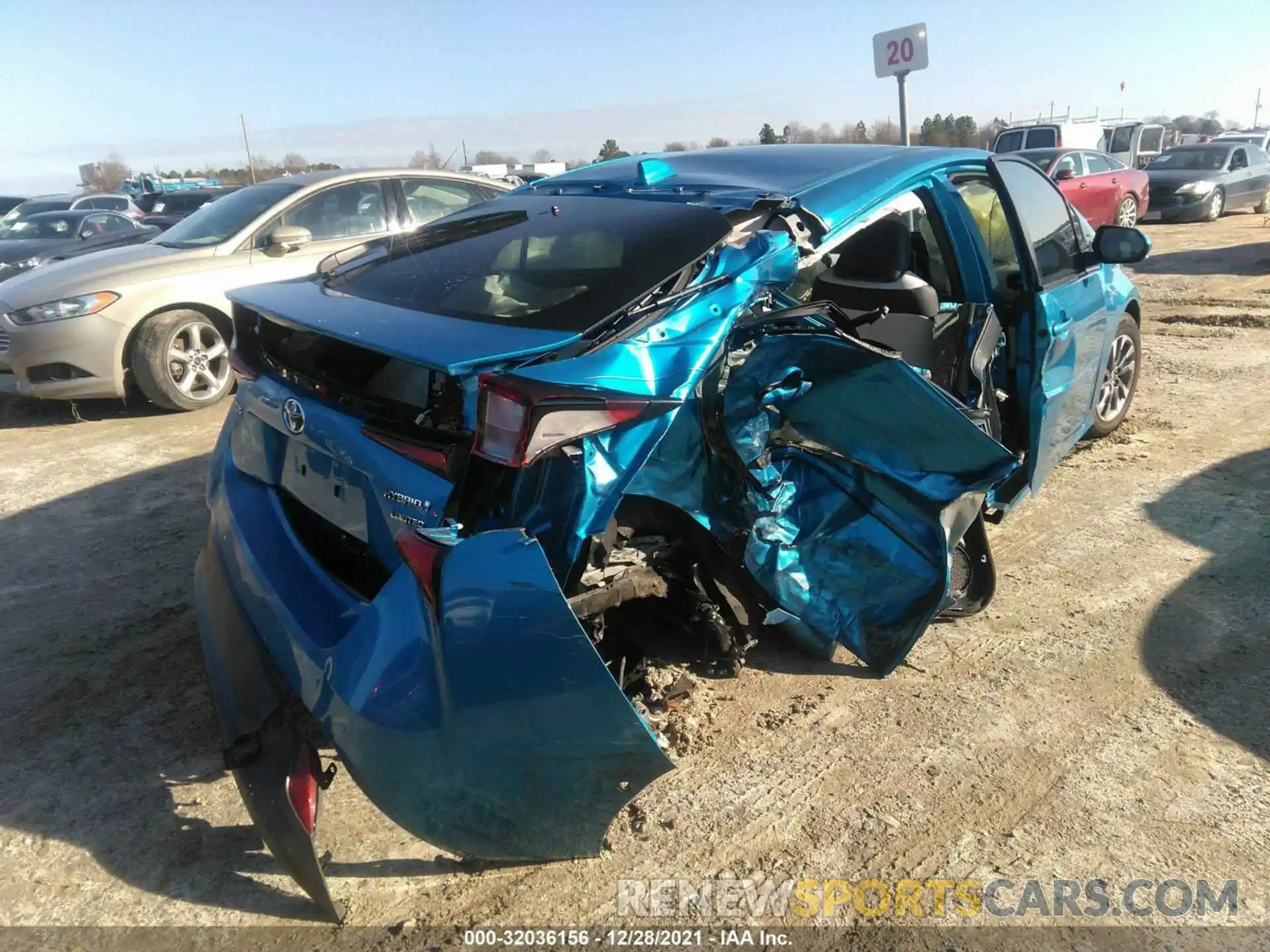 4 Photograph of a damaged car JTDKARFU2K3099443 TOYOTA PRIUS 2019