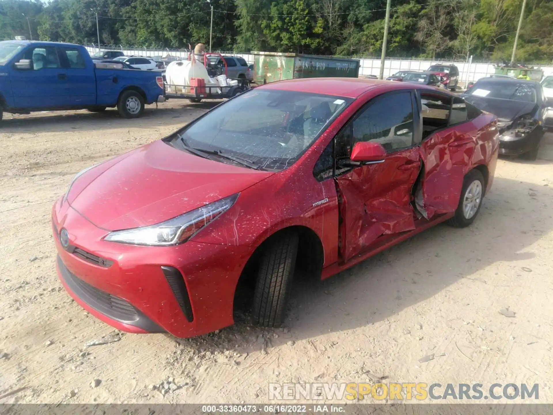 2 Фотография поврежденного автомобиля JTDKARFU2K3101126 TOYOTA PRIUS 2019