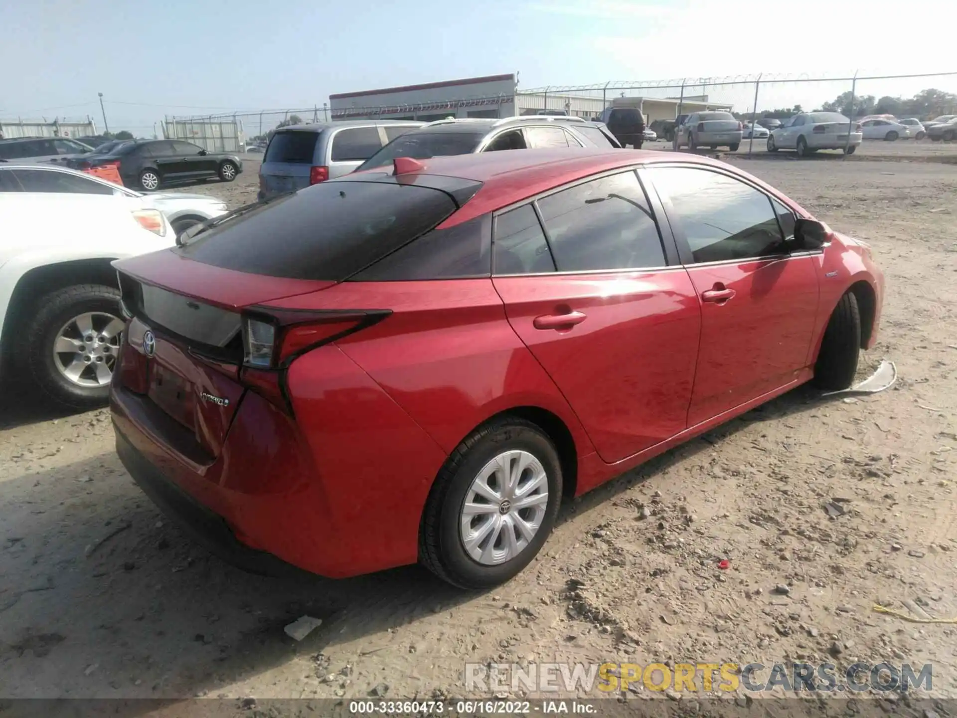 4 Фотография поврежденного автомобиля JTDKARFU2K3101126 TOYOTA PRIUS 2019