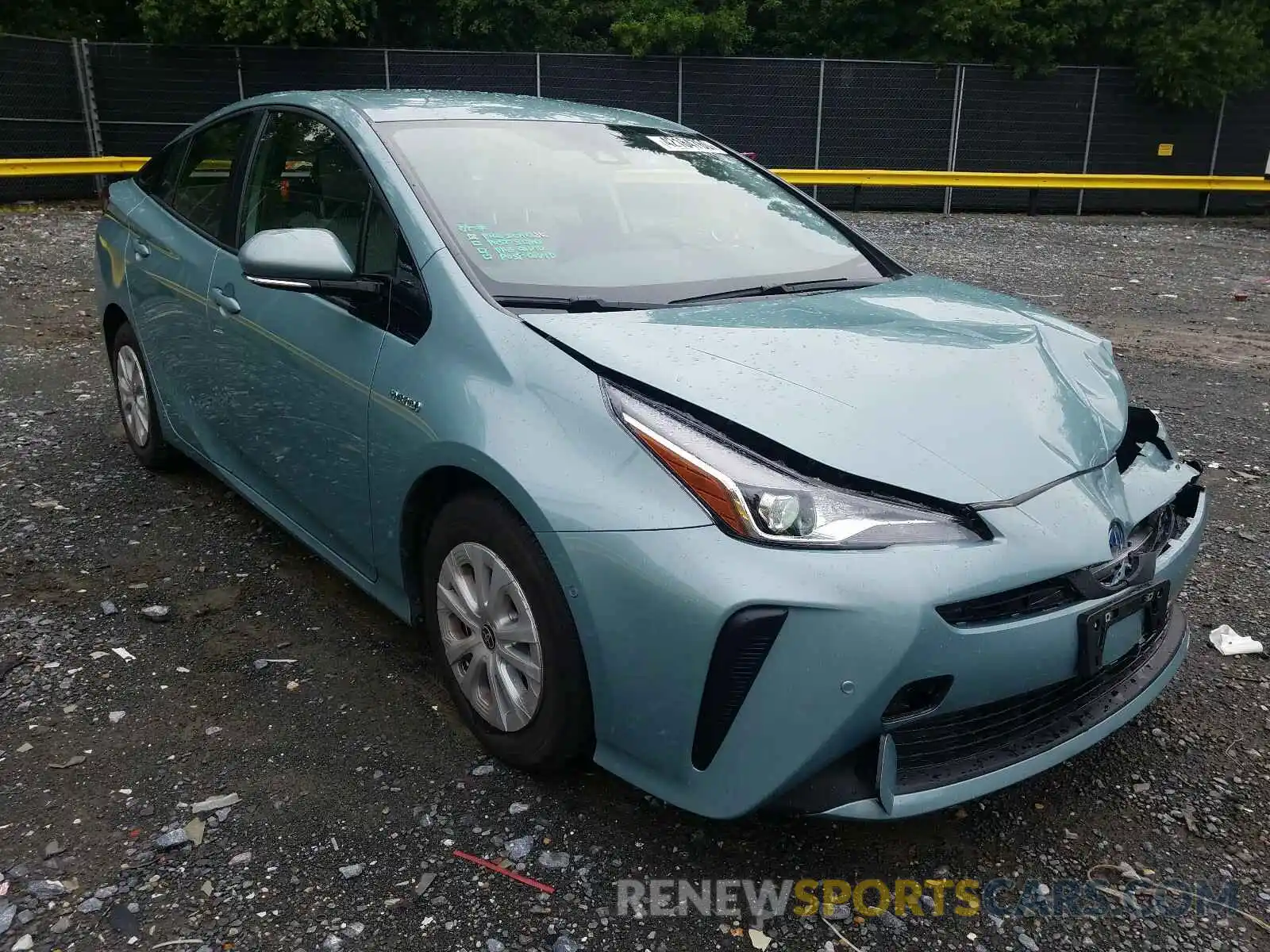 1 Photograph of a damaged car JTDKARFU2K3101367 TOYOTA PRIUS 2019