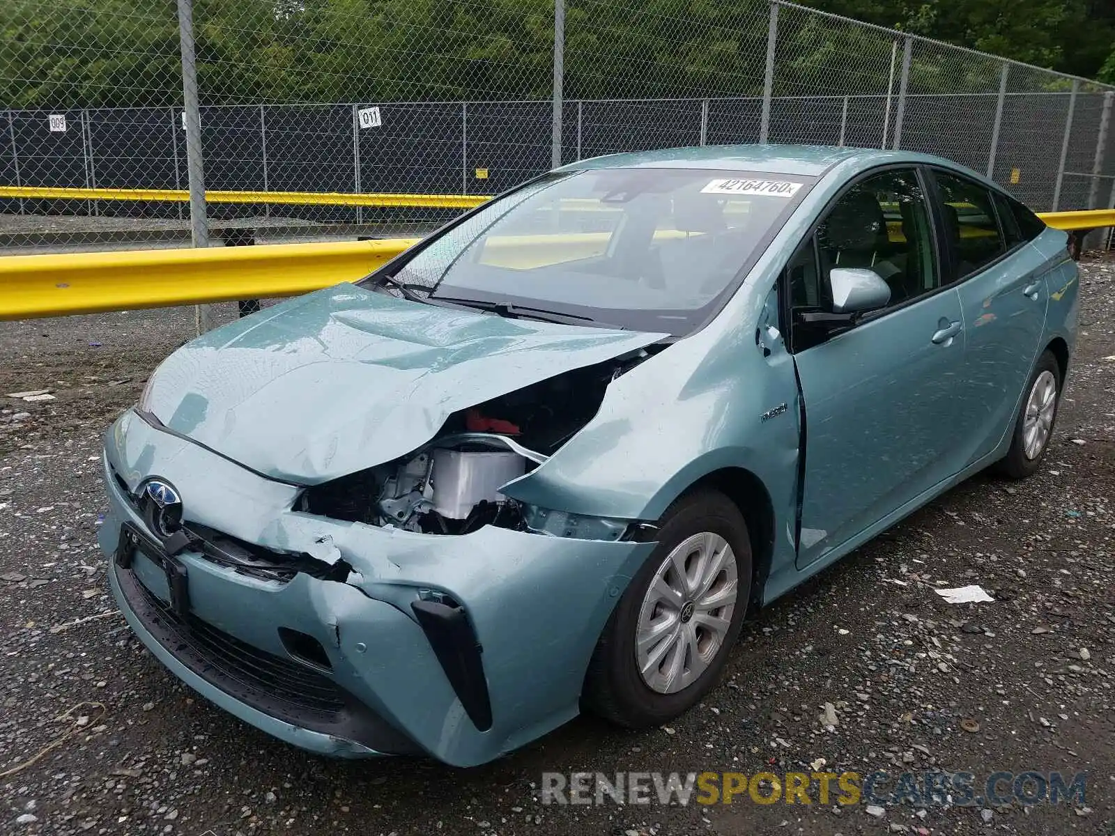 2 Фотография поврежденного автомобиля JTDKARFU2K3101367 TOYOTA PRIUS 2019