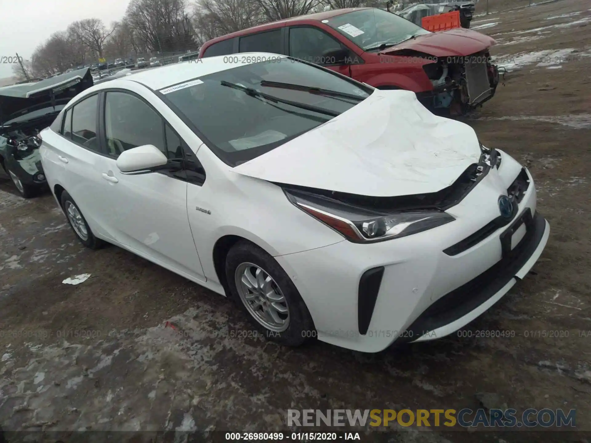 1 Photograph of a damaged car JTDKARFU3K3069318 TOYOTA PRIUS 2019