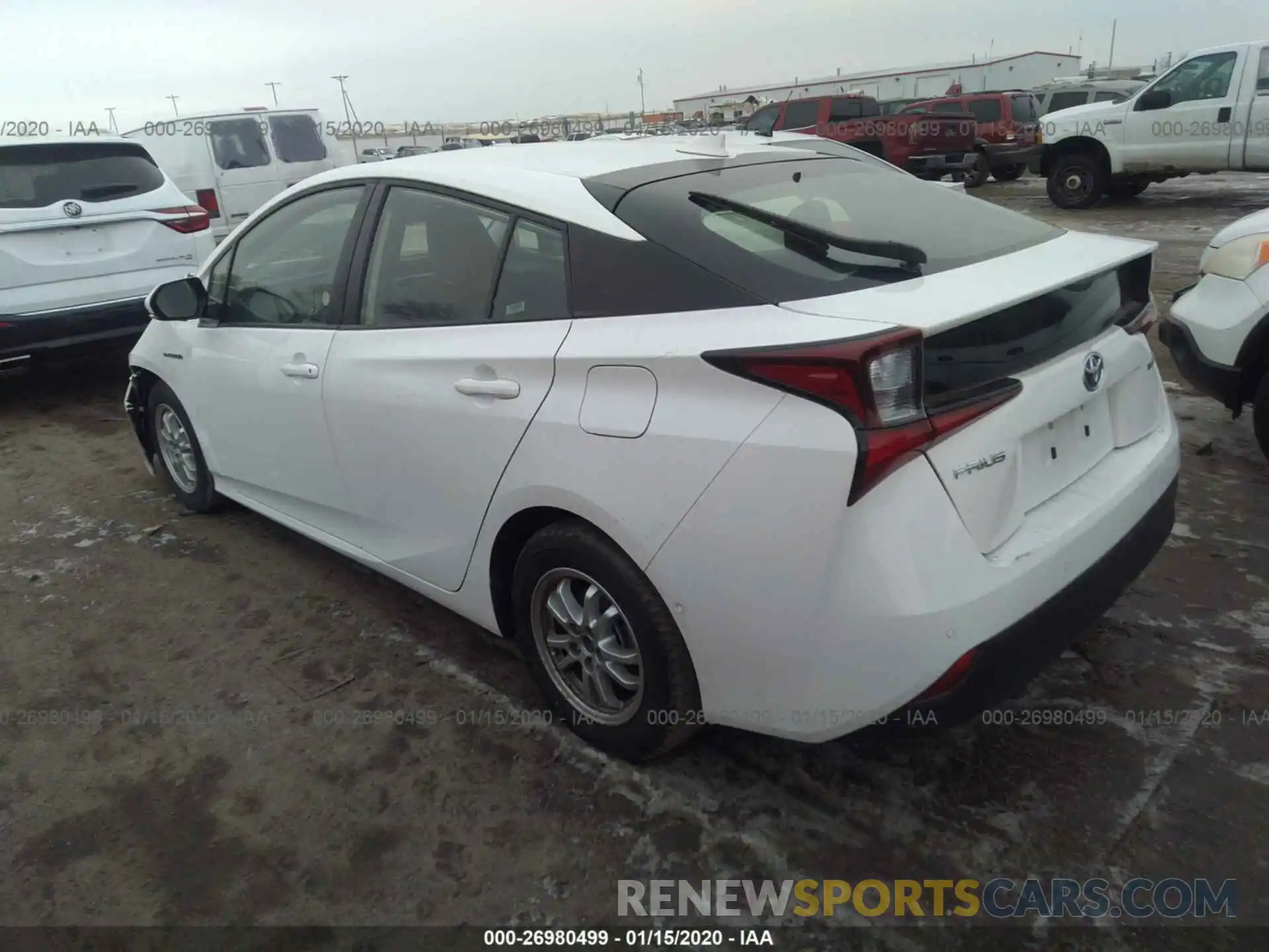 3 Фотография поврежденного автомобиля JTDKARFU3K3069318 TOYOTA PRIUS 2019