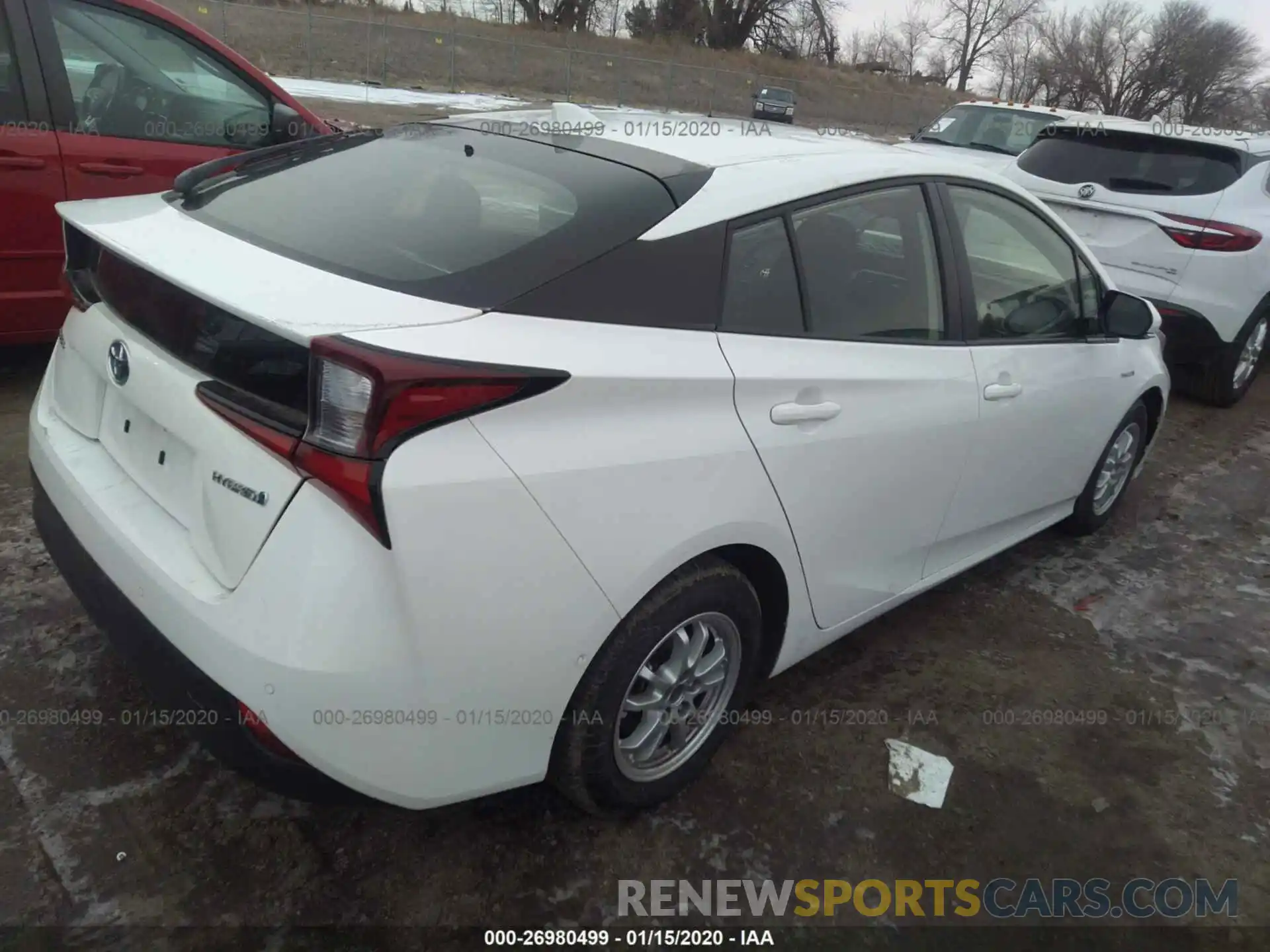 4 Фотография поврежденного автомобиля JTDKARFU3K3069318 TOYOTA PRIUS 2019