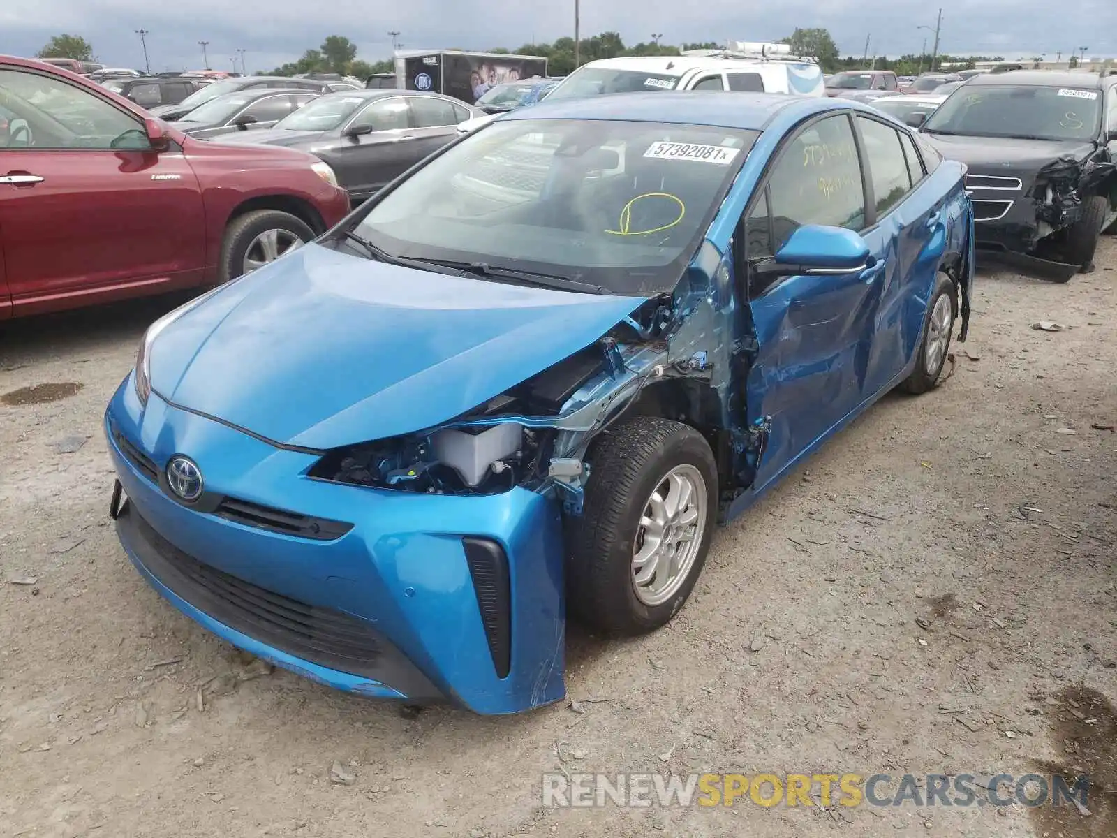 2 Photograph of a damaged car JTDKARFU3K3070274 TOYOTA PRIUS 2019