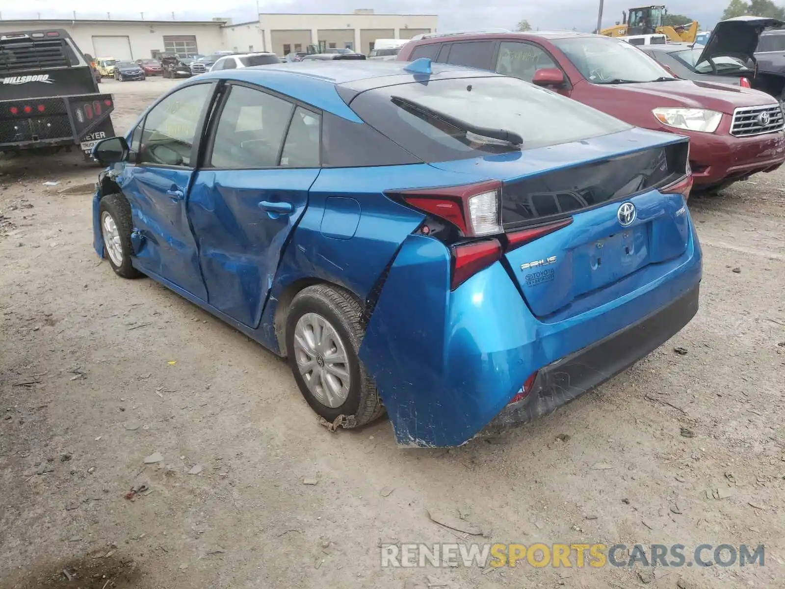 3 Photograph of a damaged car JTDKARFU3K3070274 TOYOTA PRIUS 2019