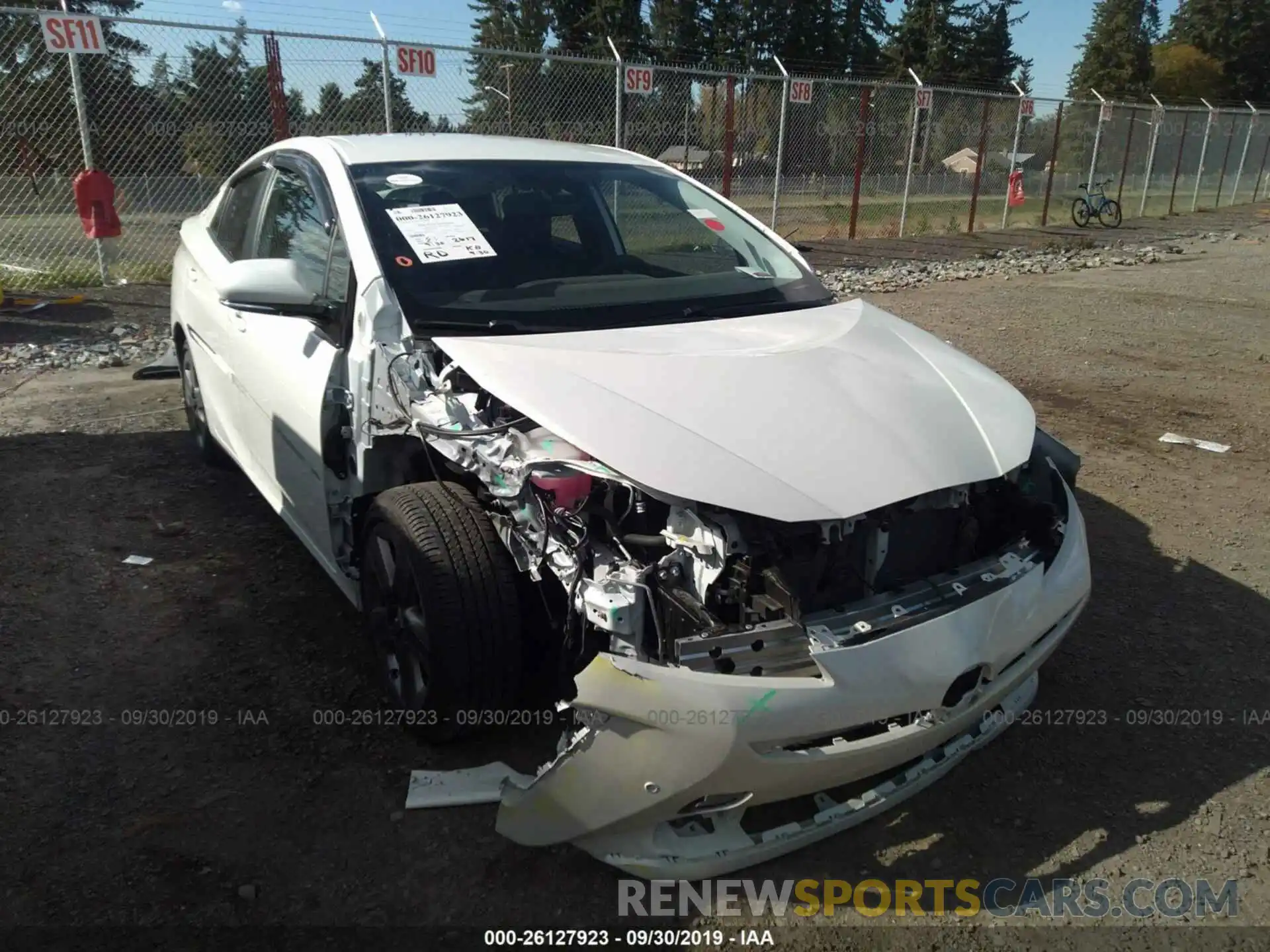 1 Photograph of a damaged car JTDKARFU3K3071327 TOYOTA PRIUS 2019