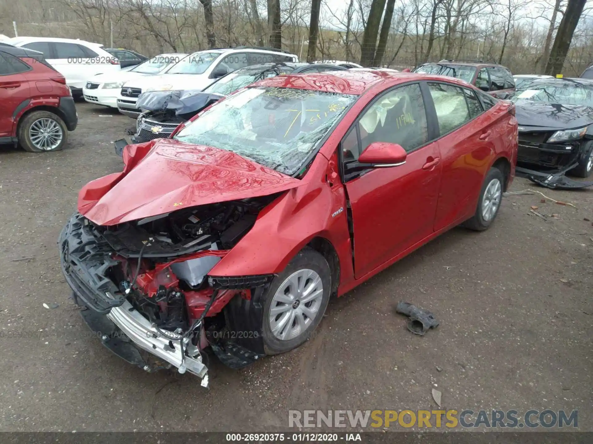 2 Photograph of a damaged car JTDKARFU3K3071408 TOYOTA PRIUS 2019