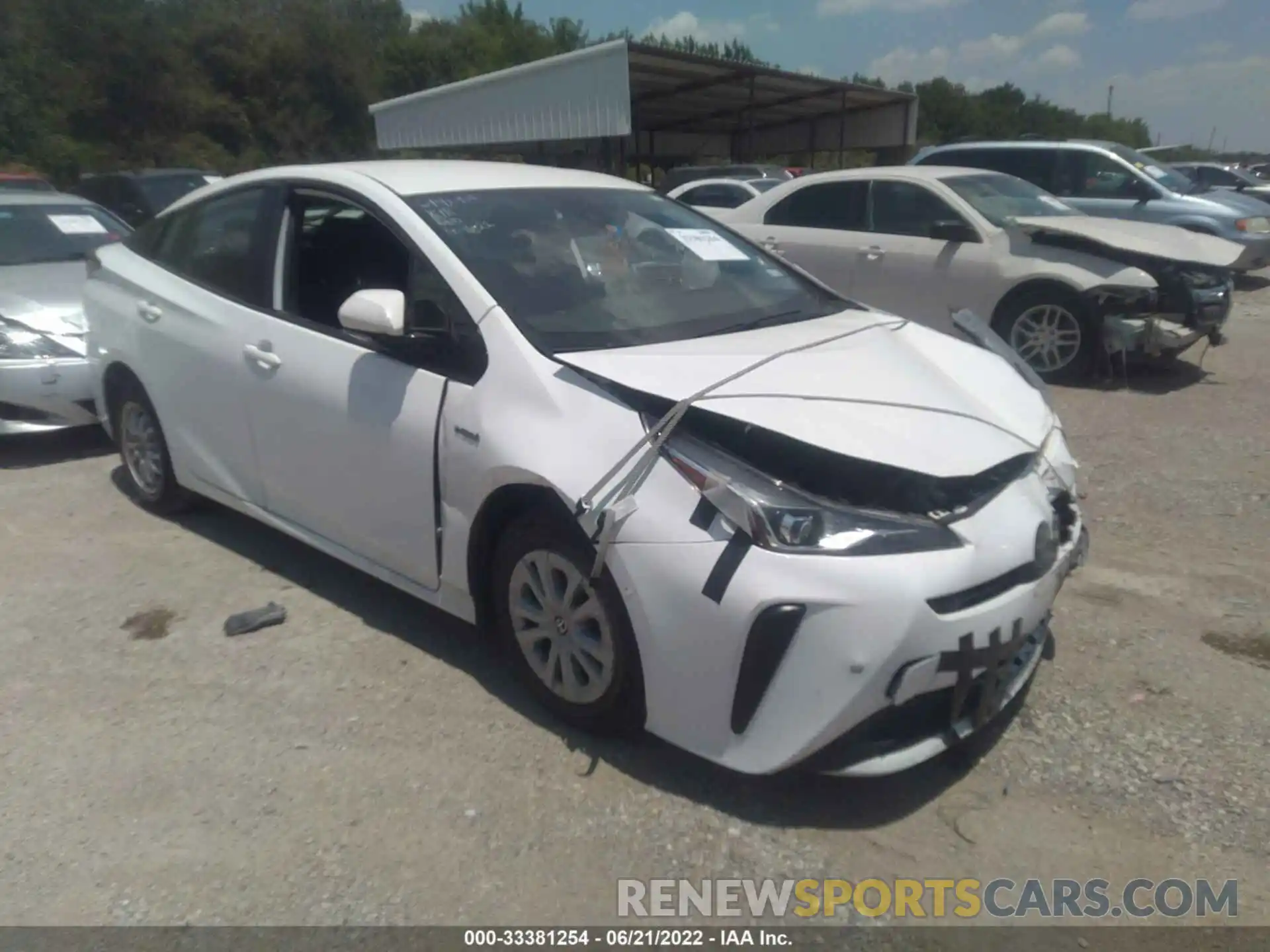 1 Photograph of a damaged car JTDKARFU3K3071957 TOYOTA PRIUS 2019