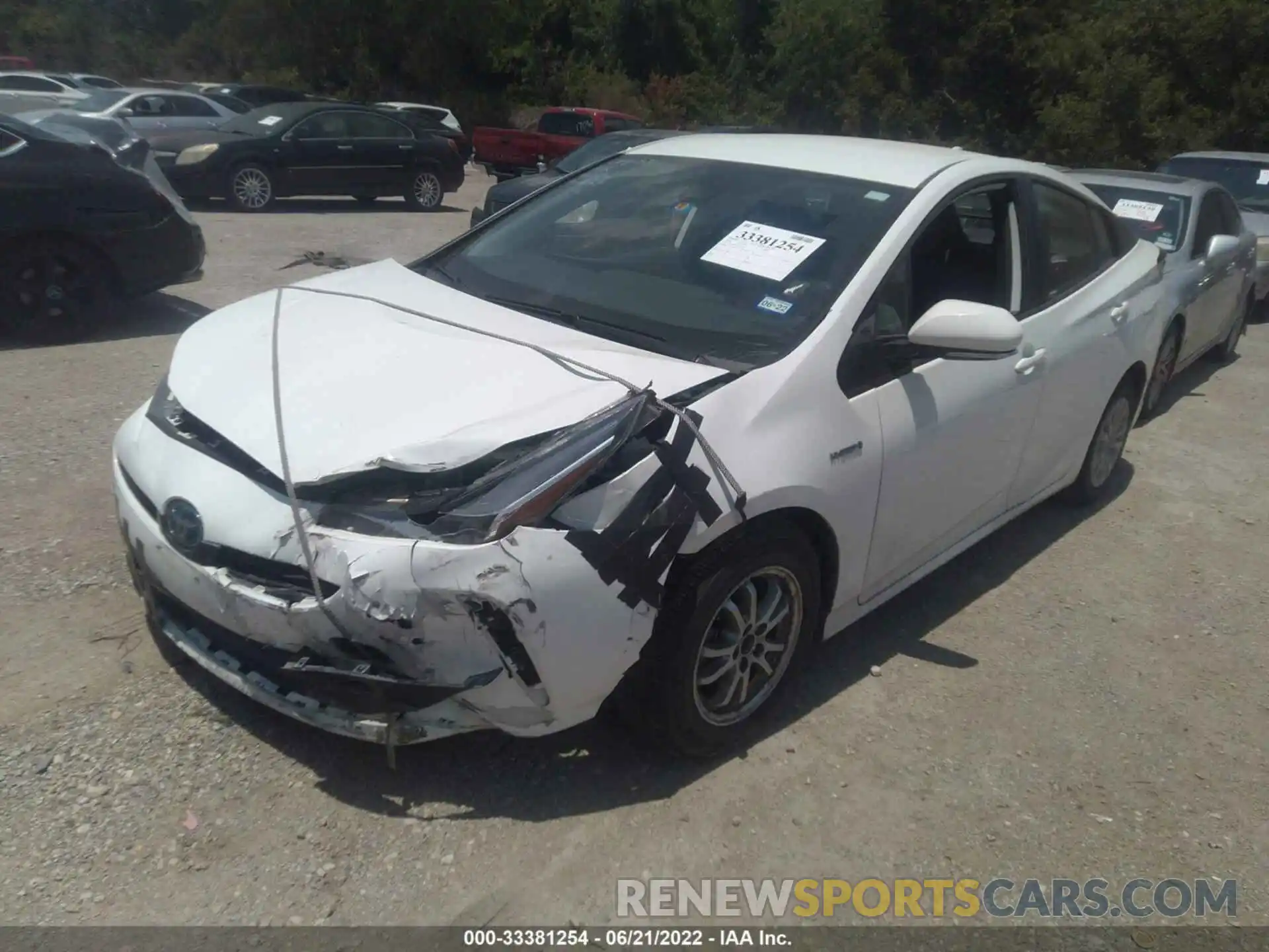 2 Photograph of a damaged car JTDKARFU3K3071957 TOYOTA PRIUS 2019