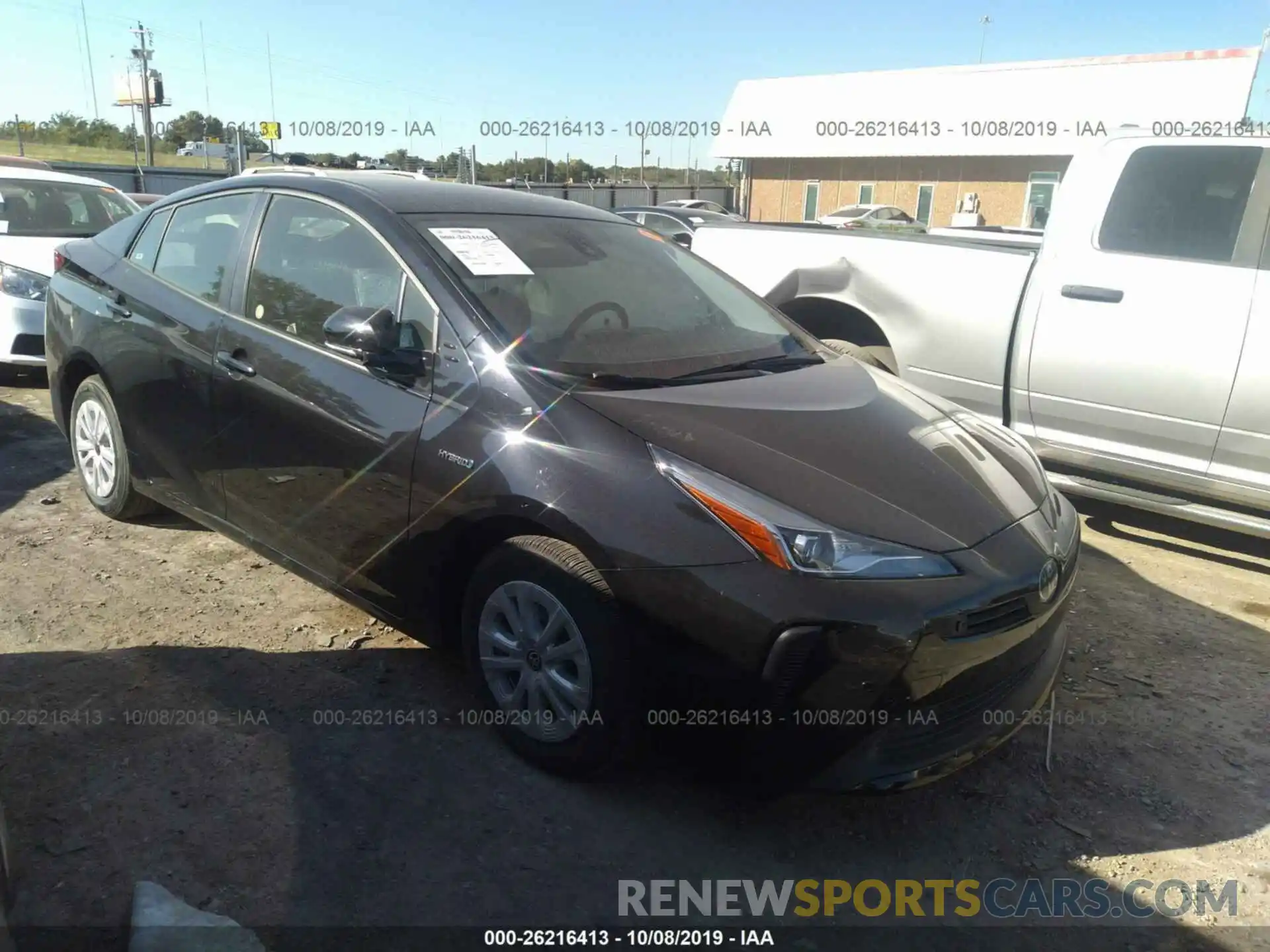 1 Photograph of a damaged car JTDKARFU3K3072803 TOYOTA PRIUS 2019