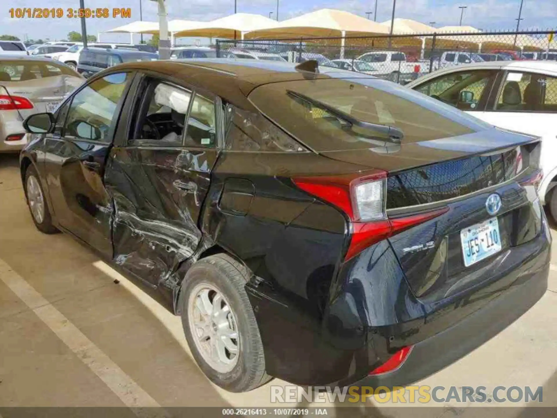 11 Photograph of a damaged car JTDKARFU3K3072803 TOYOTA PRIUS 2019