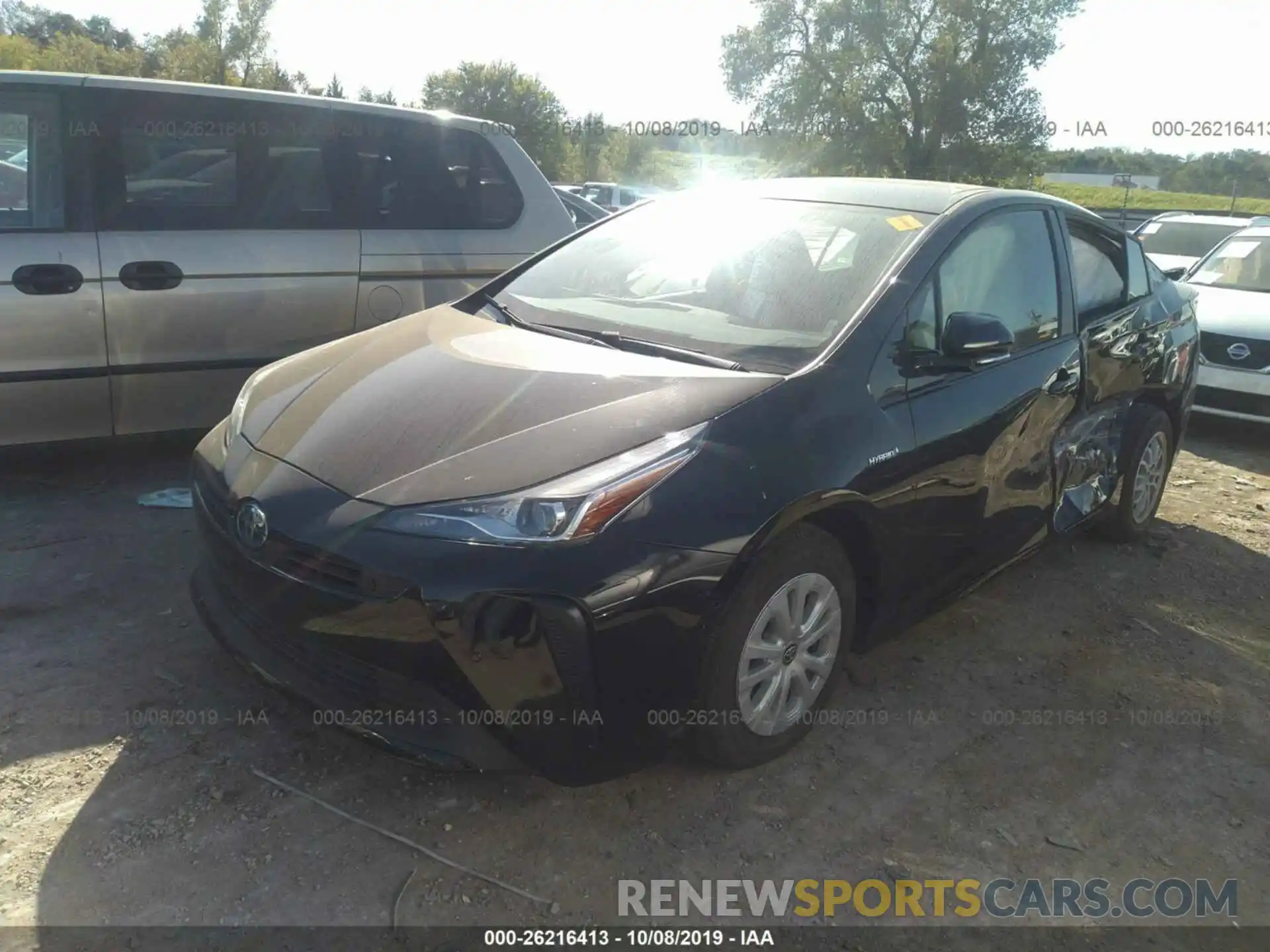 2 Photograph of a damaged car JTDKARFU3K3072803 TOYOTA PRIUS 2019