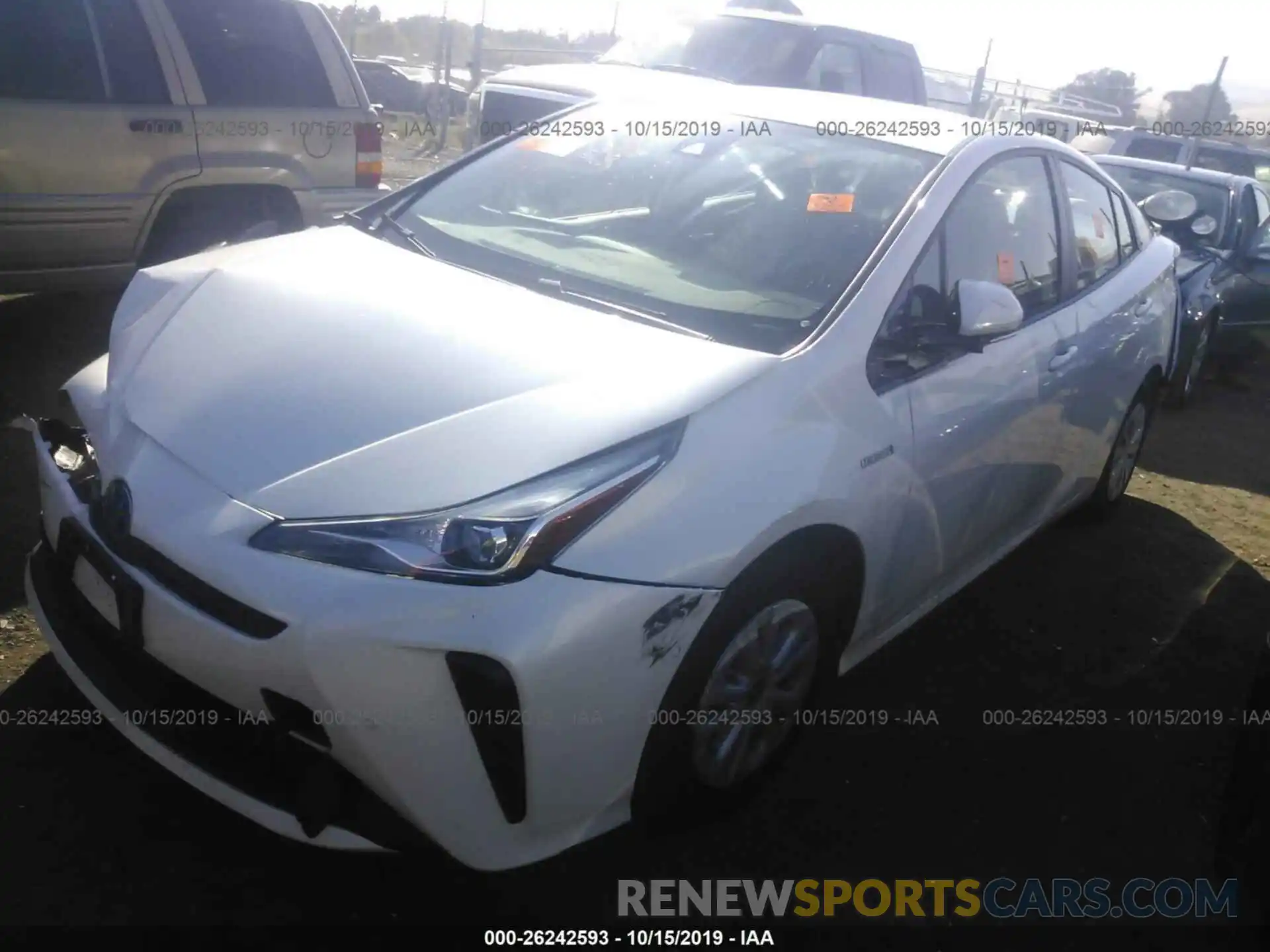 2 Фотография поврежденного автомобиля JTDKARFU3K3073577 TOYOTA PRIUS 2019