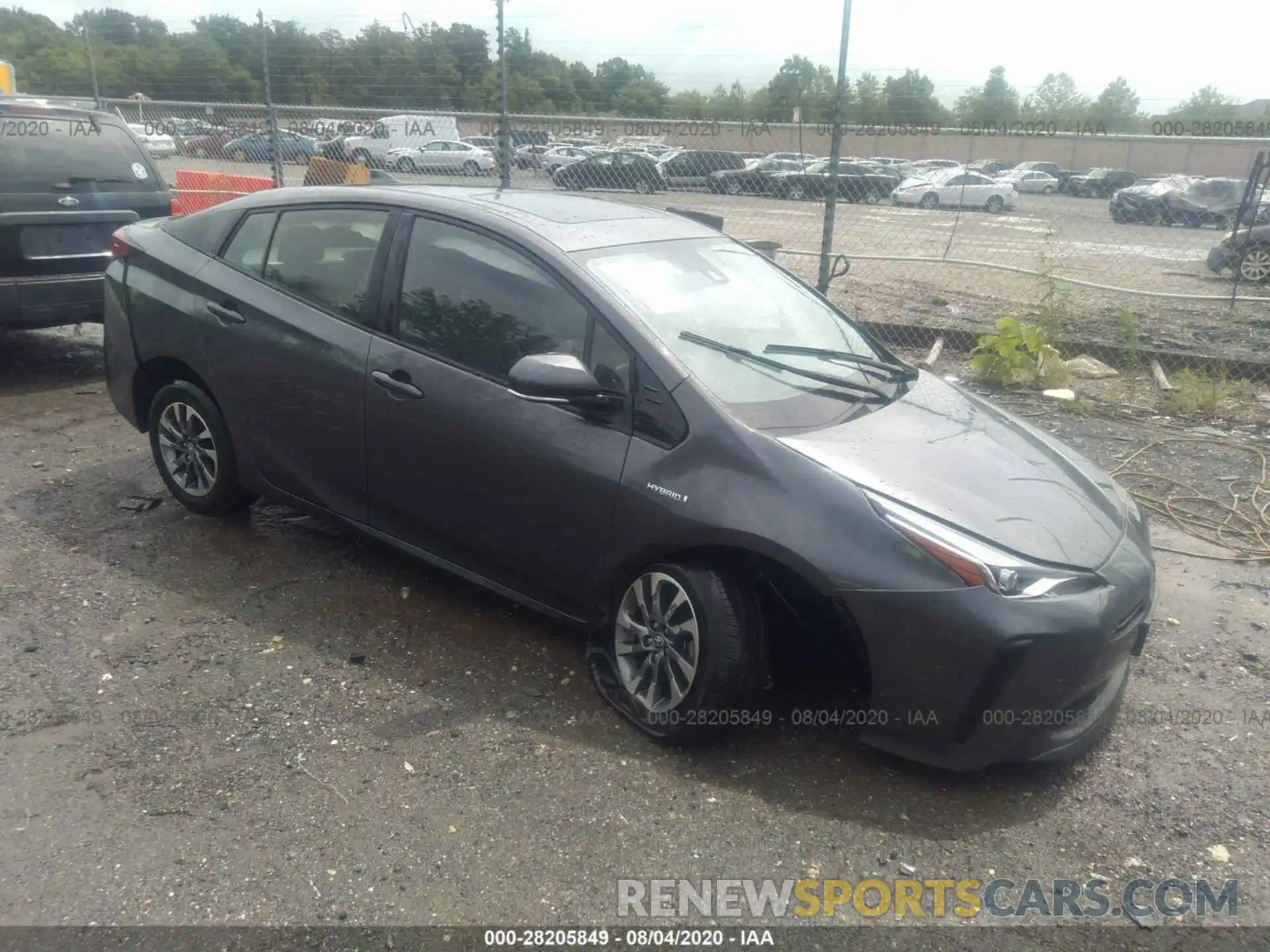 1 Photograph of a damaged car JTDKARFU3K3073658 TOYOTA PRIUS 2019