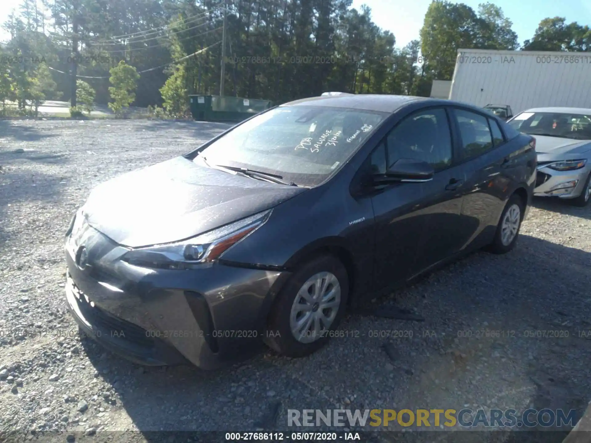 2 Photograph of a damaged car JTDKARFU3K3073840 TOYOTA PRIUS 2019