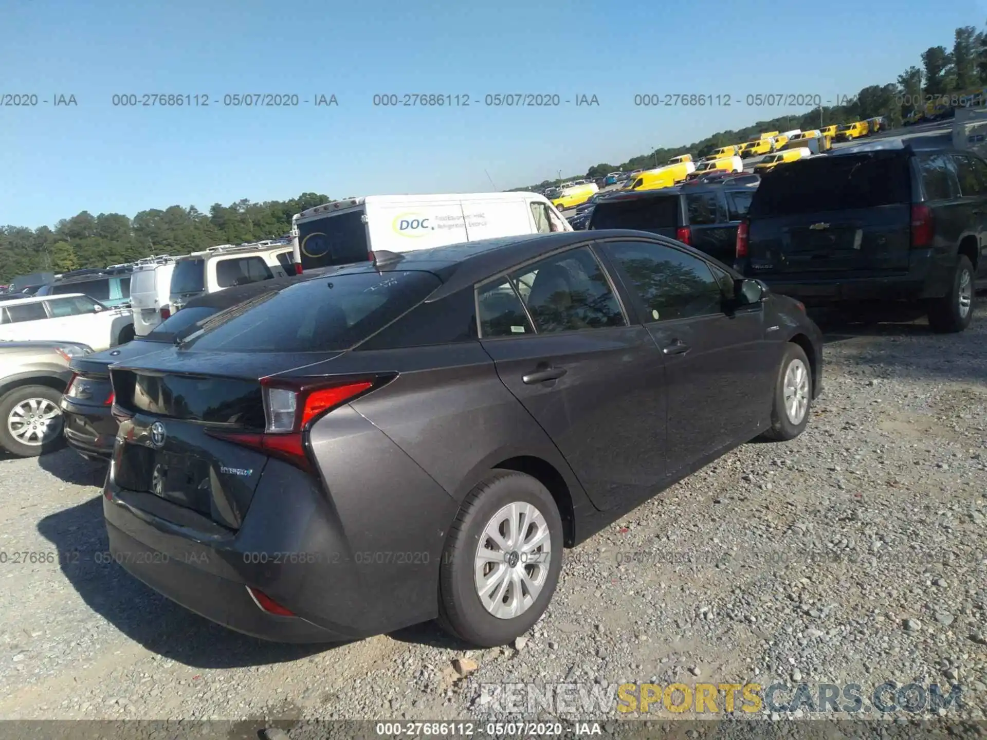 4 Photograph of a damaged car JTDKARFU3K3073840 TOYOTA PRIUS 2019