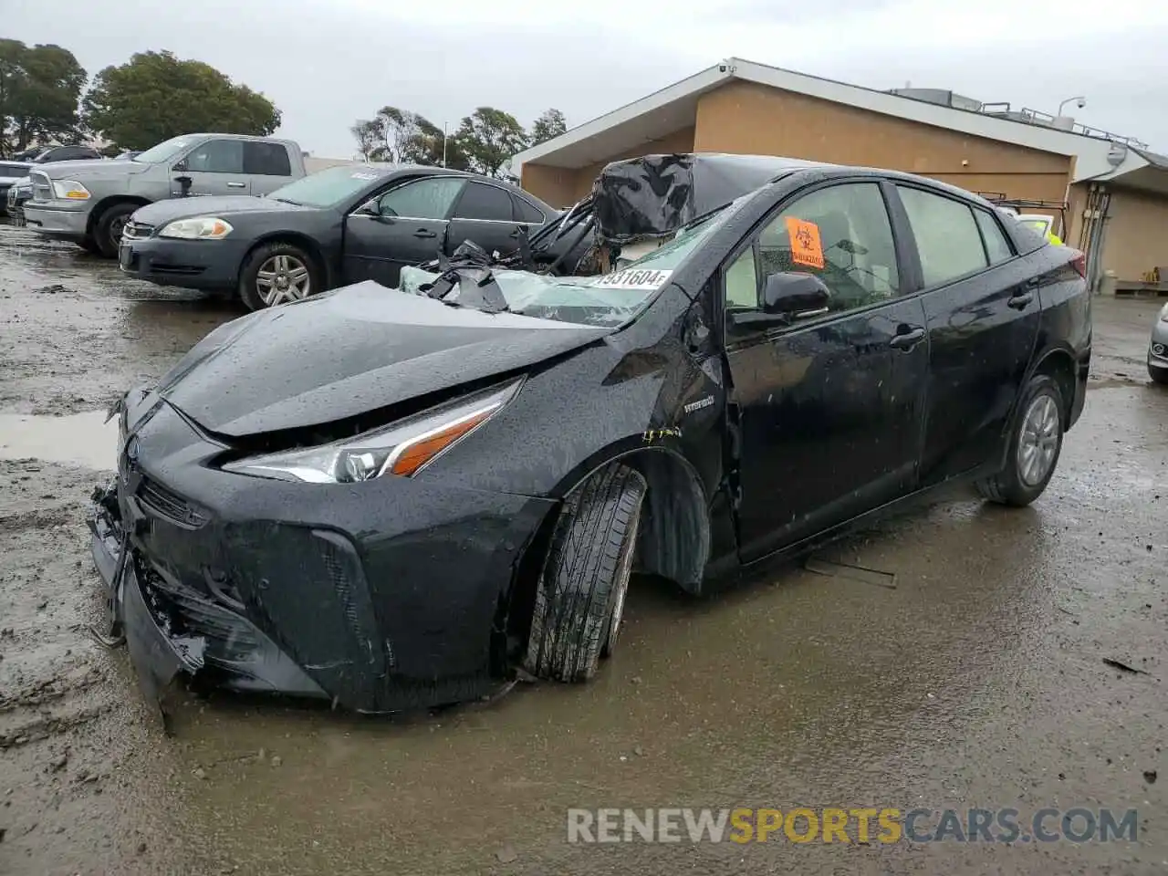 1 Photograph of a damaged car JTDKARFU3K3075314 TOYOTA PRIUS 2019