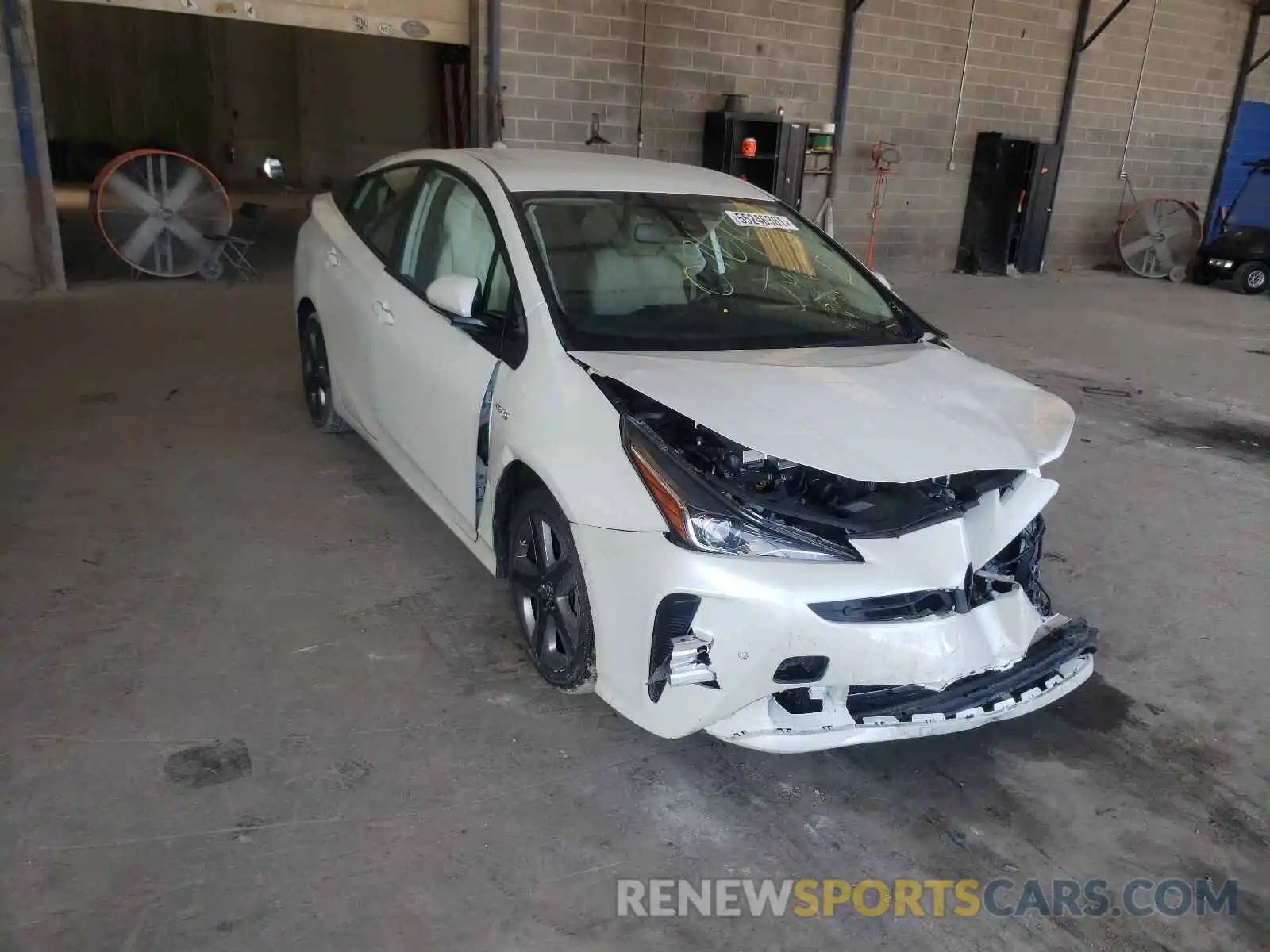 1 Photograph of a damaged car JTDKARFU3K3076155 TOYOTA PRIUS 2019