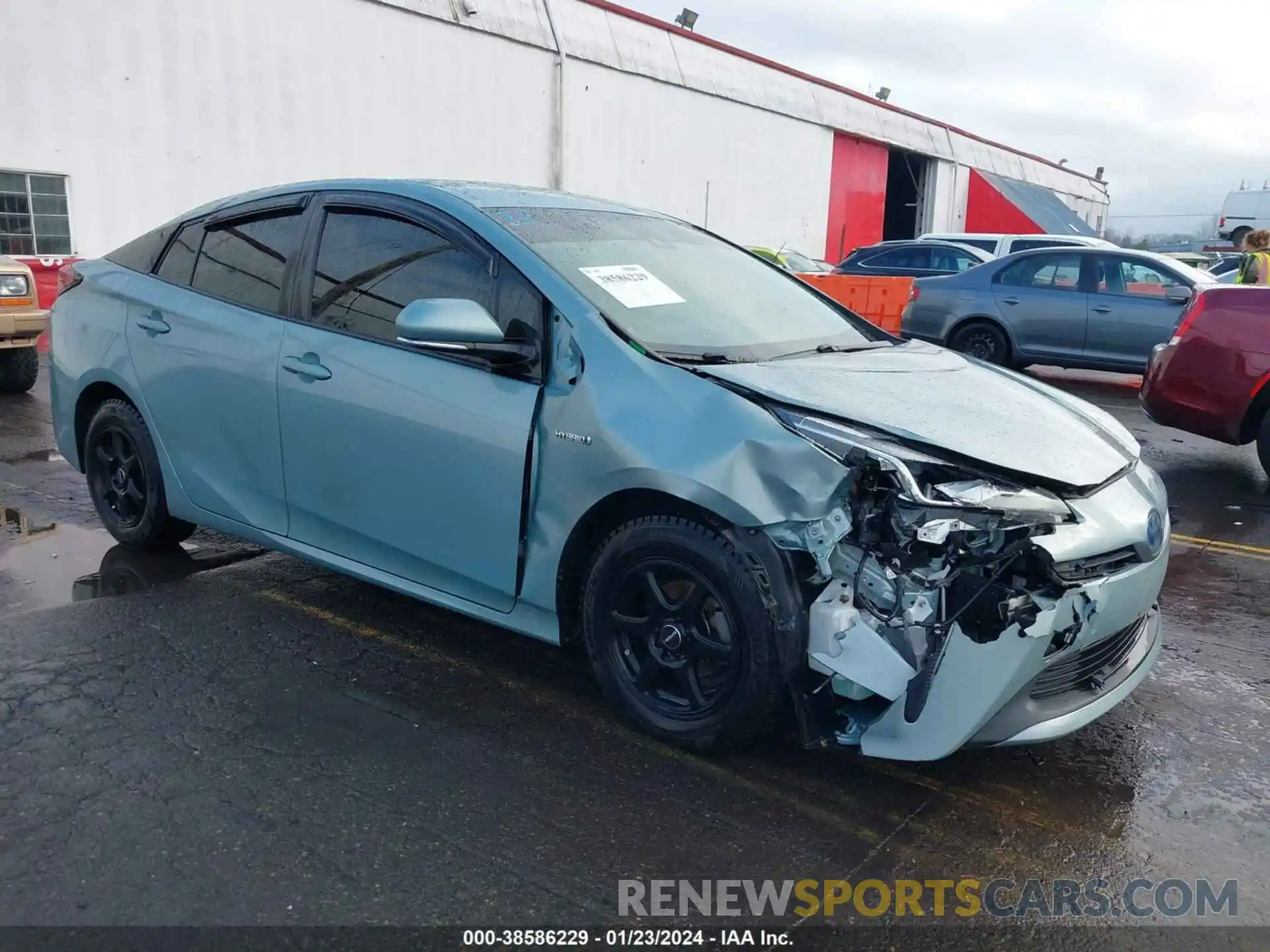 1 Photograph of a damaged car JTDKARFU3K3077239 TOYOTA PRIUS 2019