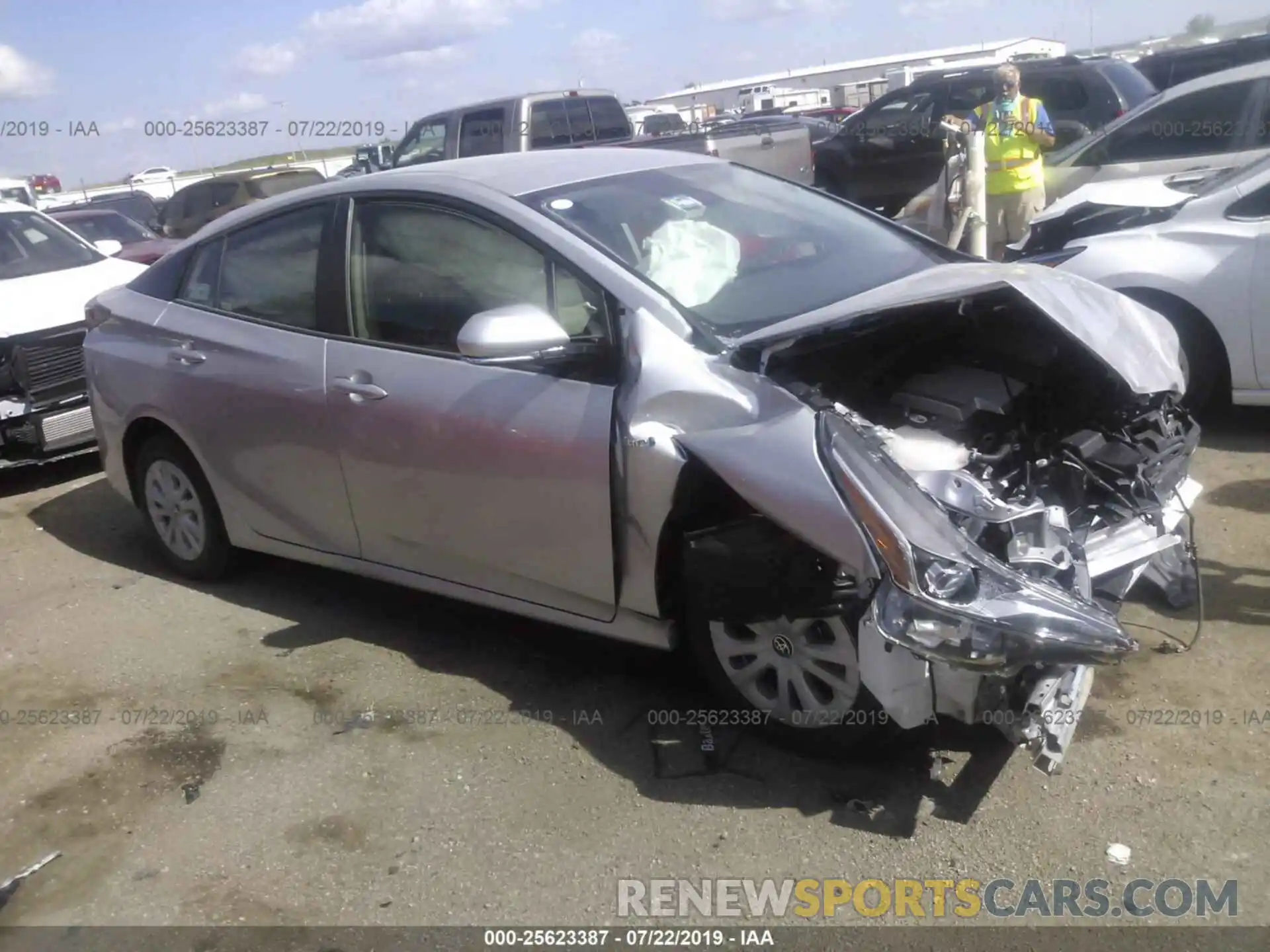 1 Photograph of a damaged car JTDKARFU3K3078004 TOYOTA PRIUS 2019