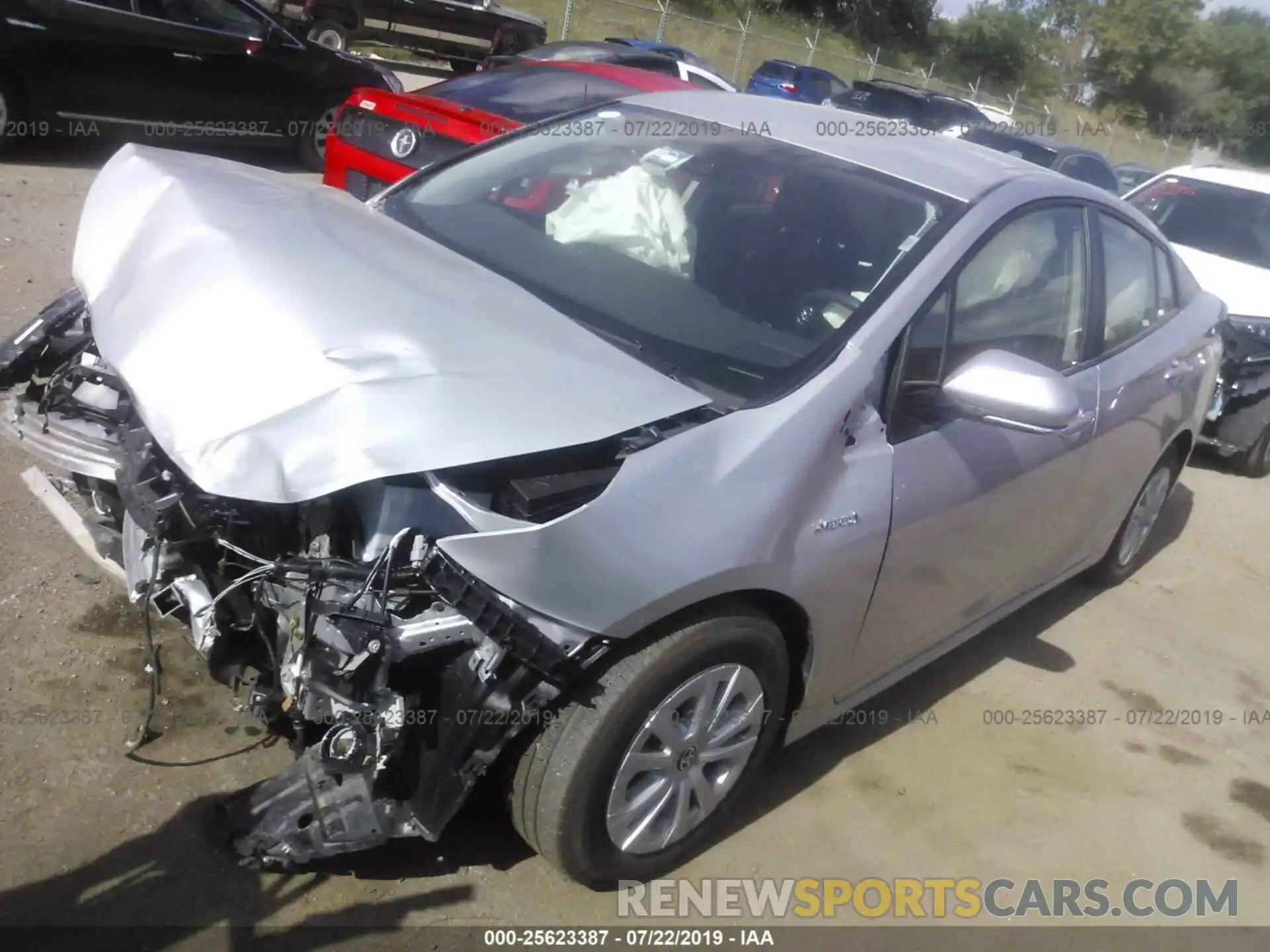 2 Photograph of a damaged car JTDKARFU3K3078004 TOYOTA PRIUS 2019