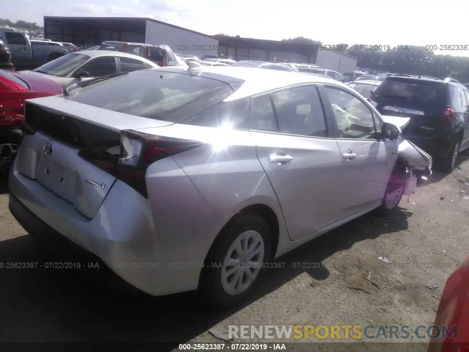 4 Photograph of a damaged car JTDKARFU3K3078004 TOYOTA PRIUS 2019