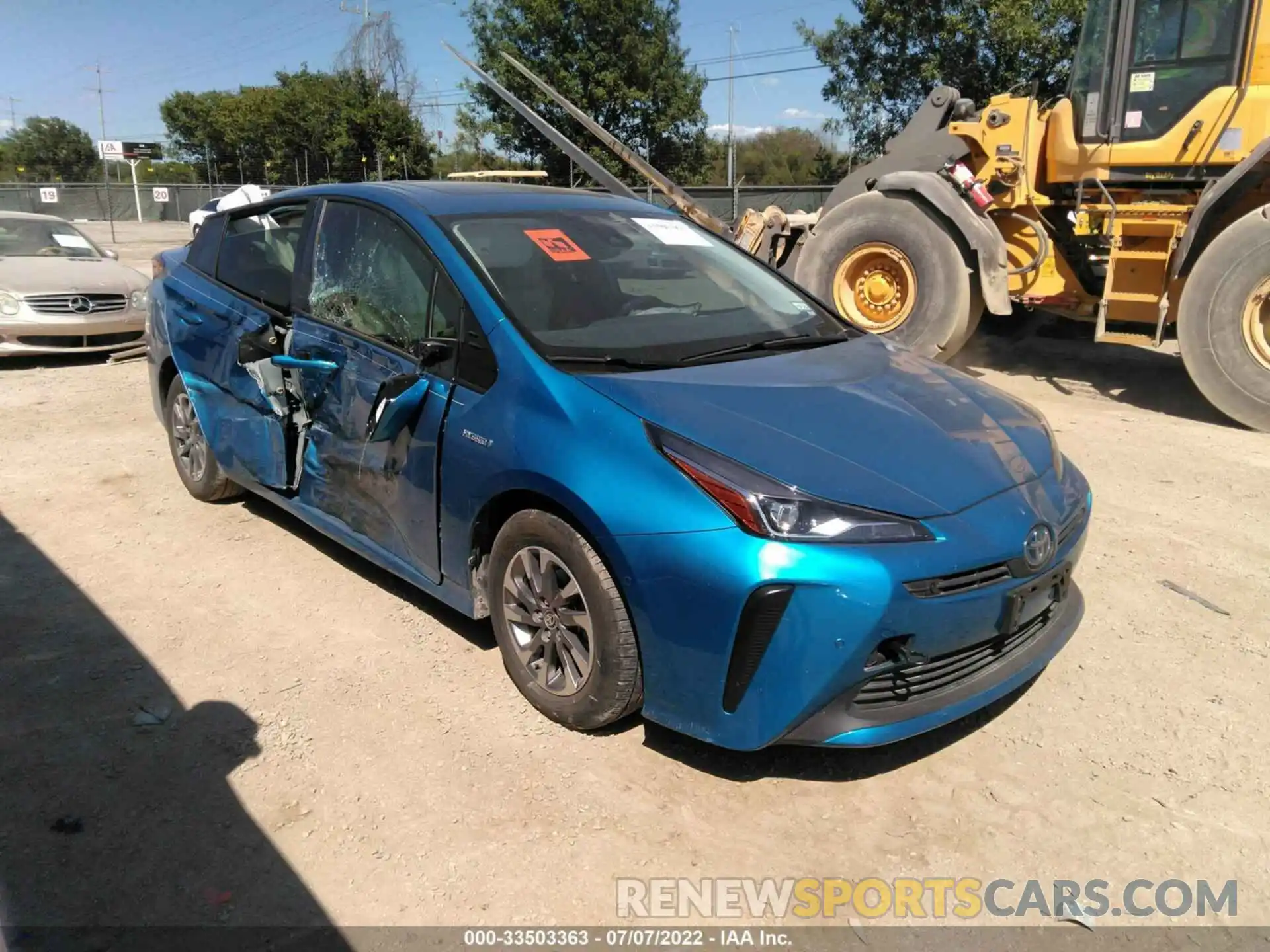 1 Photograph of a damaged car JTDKARFU3K3078178 TOYOTA PRIUS 2019