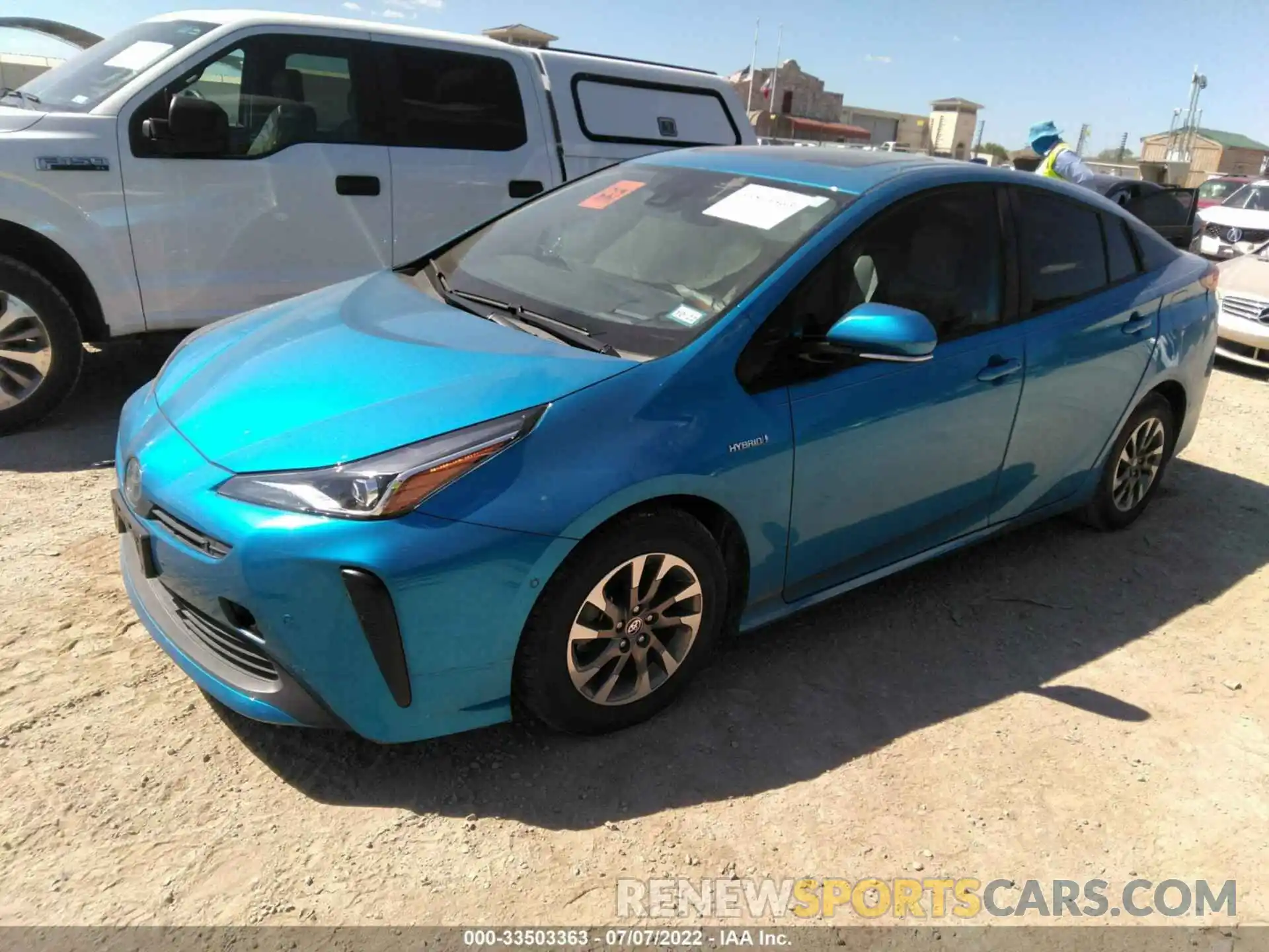 2 Photograph of a damaged car JTDKARFU3K3078178 TOYOTA PRIUS 2019