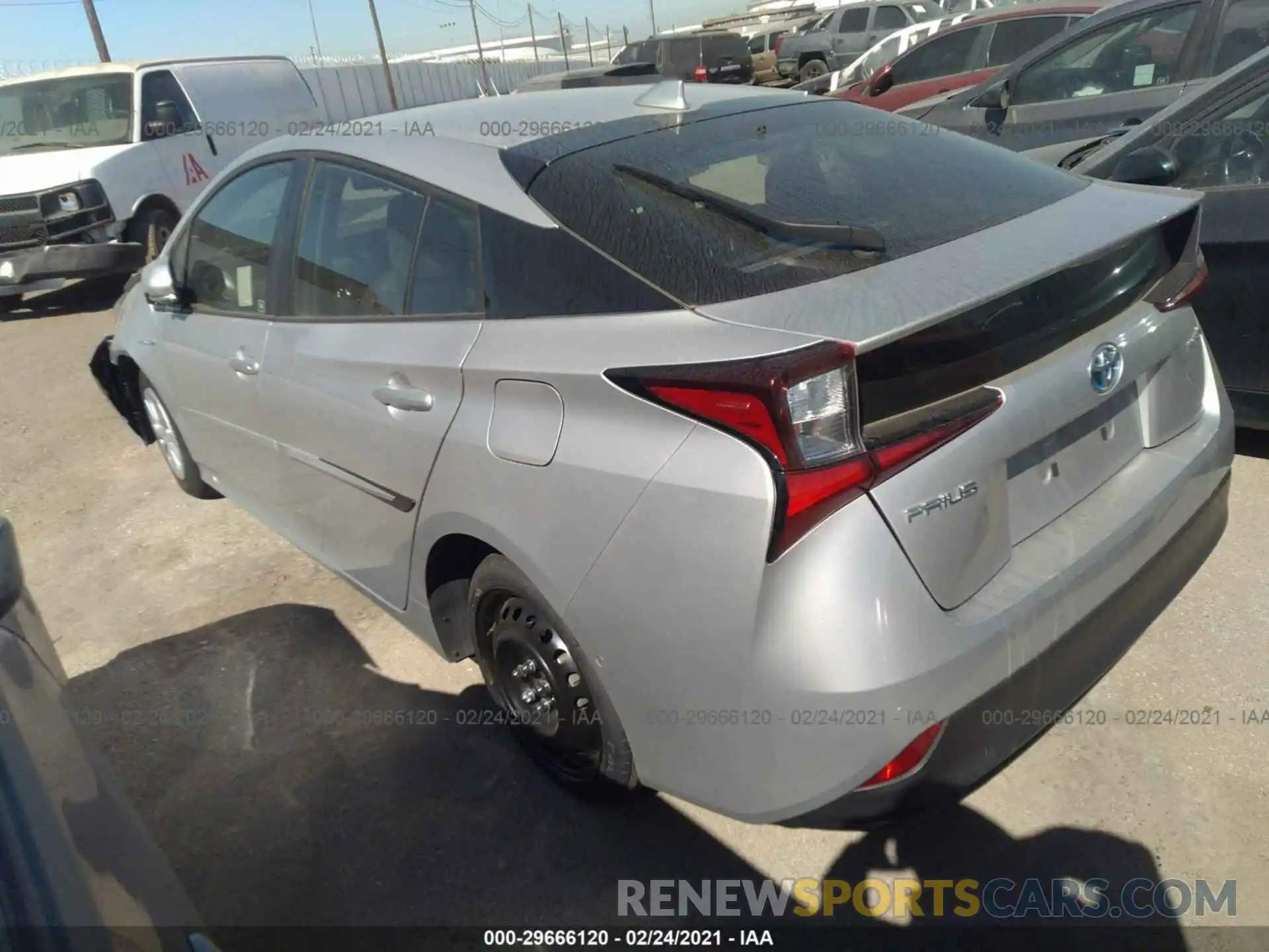 3 Photograph of a damaged car JTDKARFU3K3078343 TOYOTA PRIUS 2019