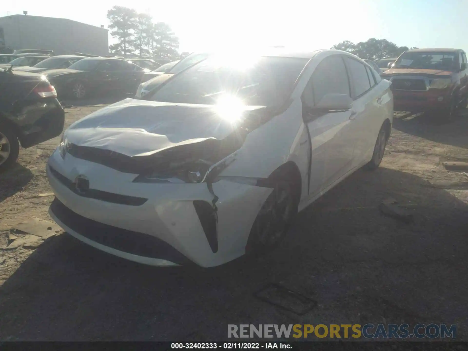 2 Photograph of a damaged car JTDKARFU3K3078830 TOYOTA PRIUS 2019