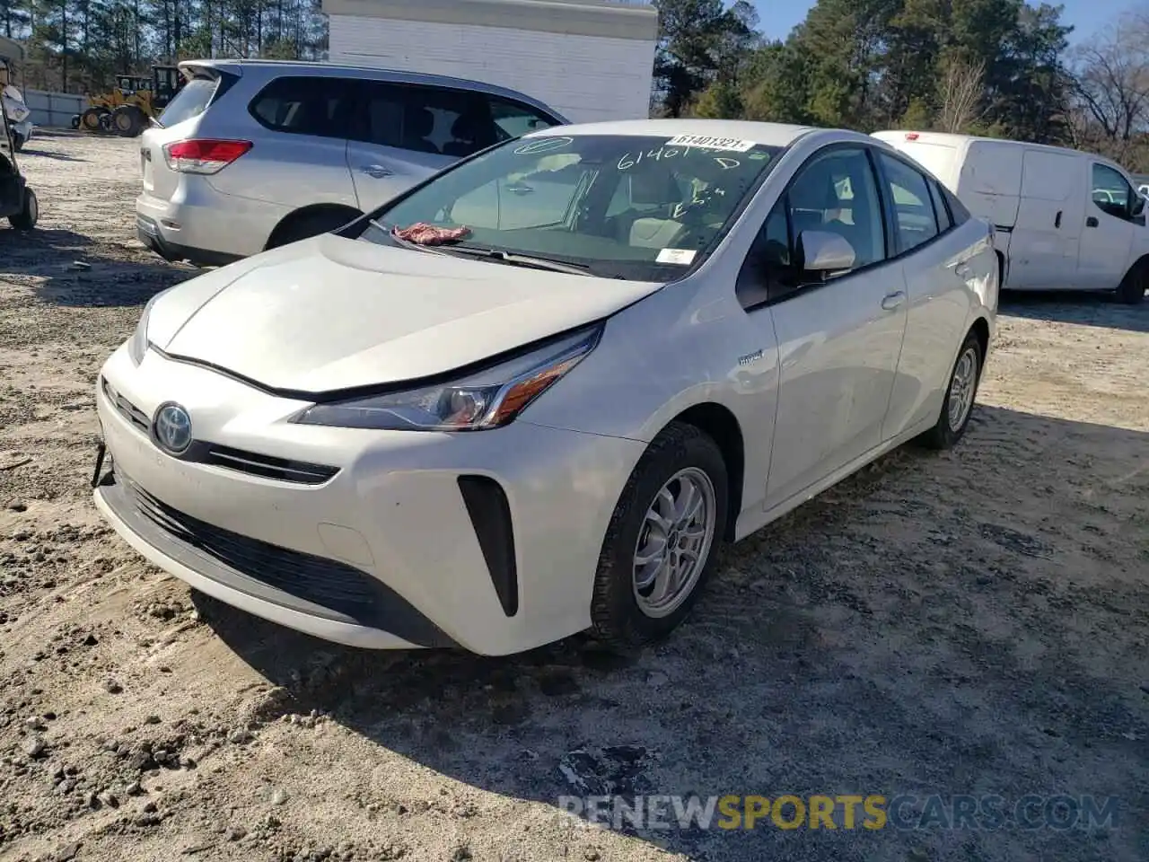 2 Photograph of a damaged car JTDKARFU3K3079119 TOYOTA PRIUS 2019