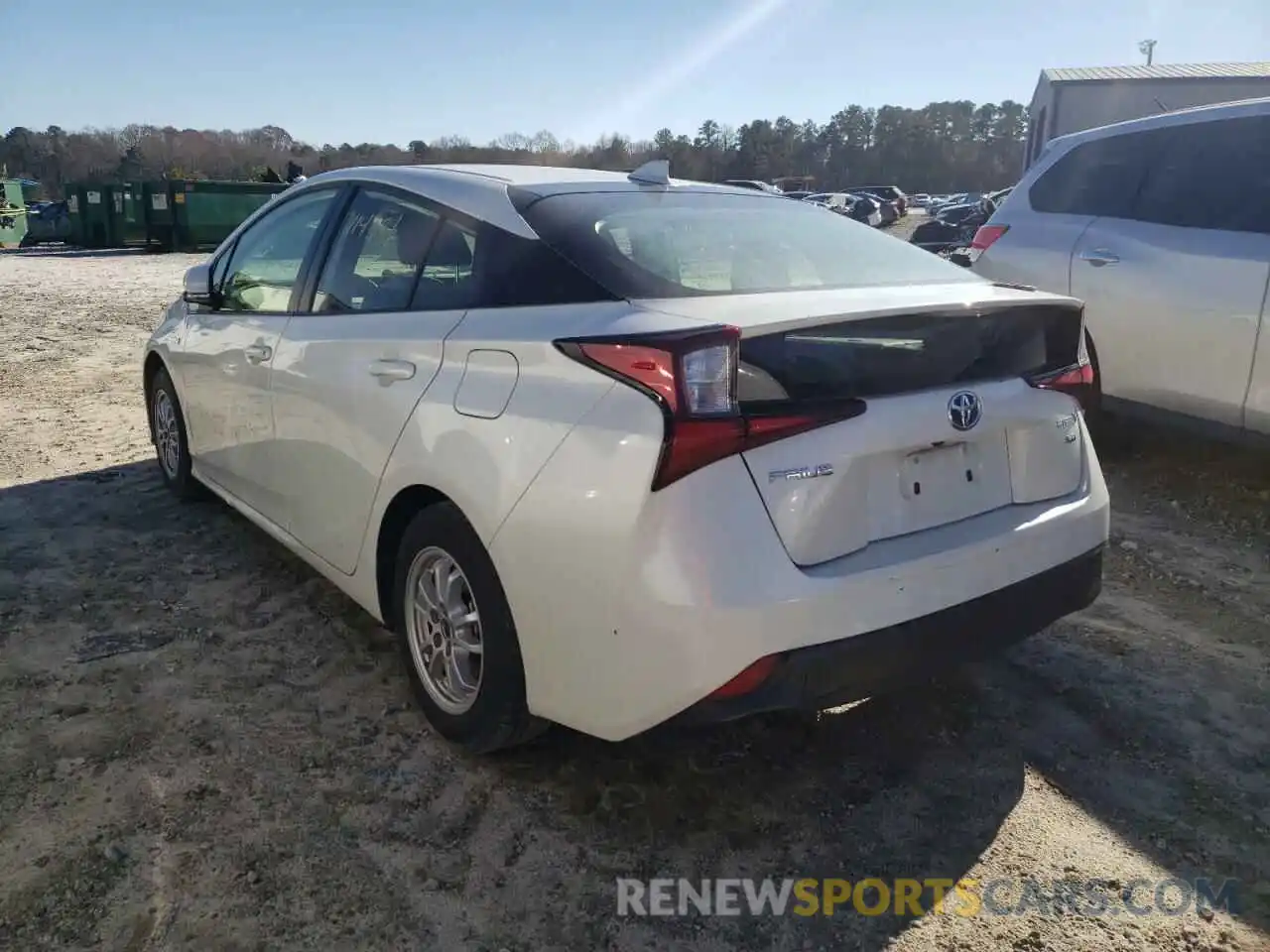 3 Photograph of a damaged car JTDKARFU3K3079119 TOYOTA PRIUS 2019