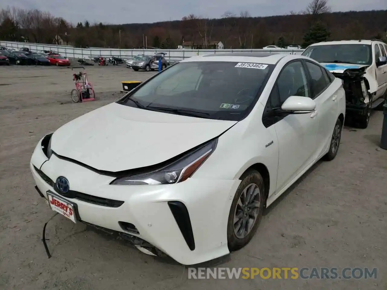 2 Photograph of a damaged car JTDKARFU3K3079718 TOYOTA PRIUS 2019