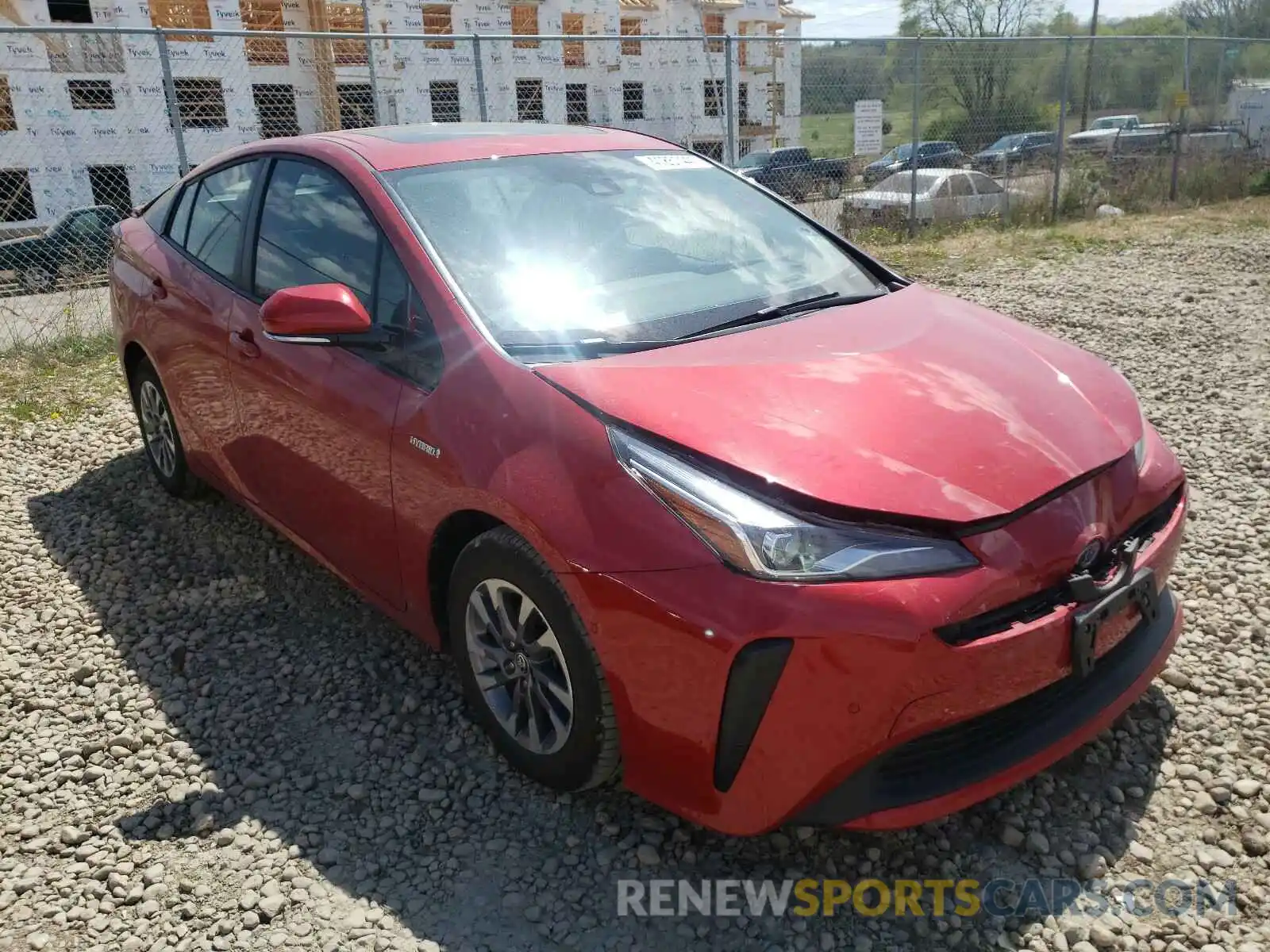 1 Photograph of a damaged car JTDKARFU3K3080576 TOYOTA PRIUS 2019