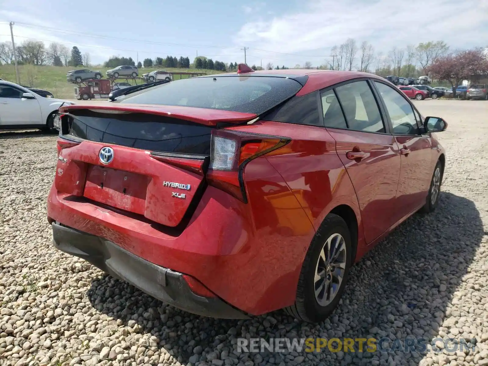 4 Photograph of a damaged car JTDKARFU3K3080576 TOYOTA PRIUS 2019