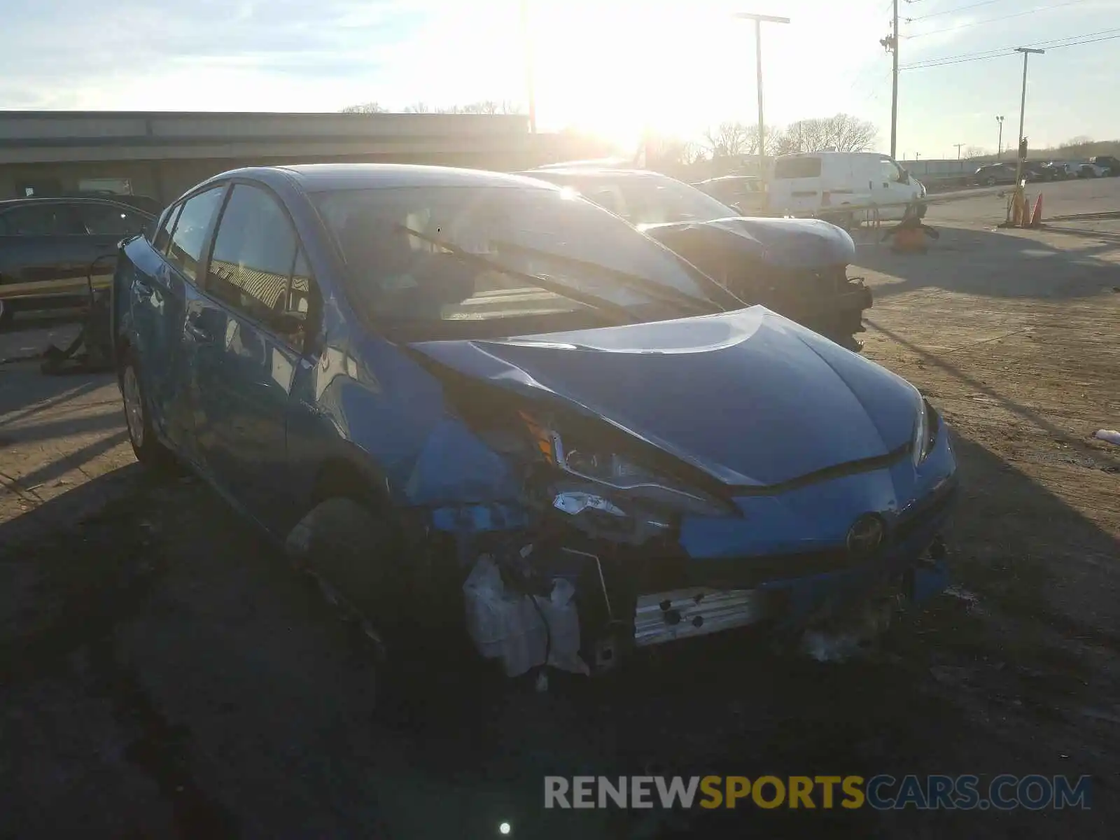 1 Photograph of a damaged car JTDKARFU3K3081176 TOYOTA PRIUS 2019