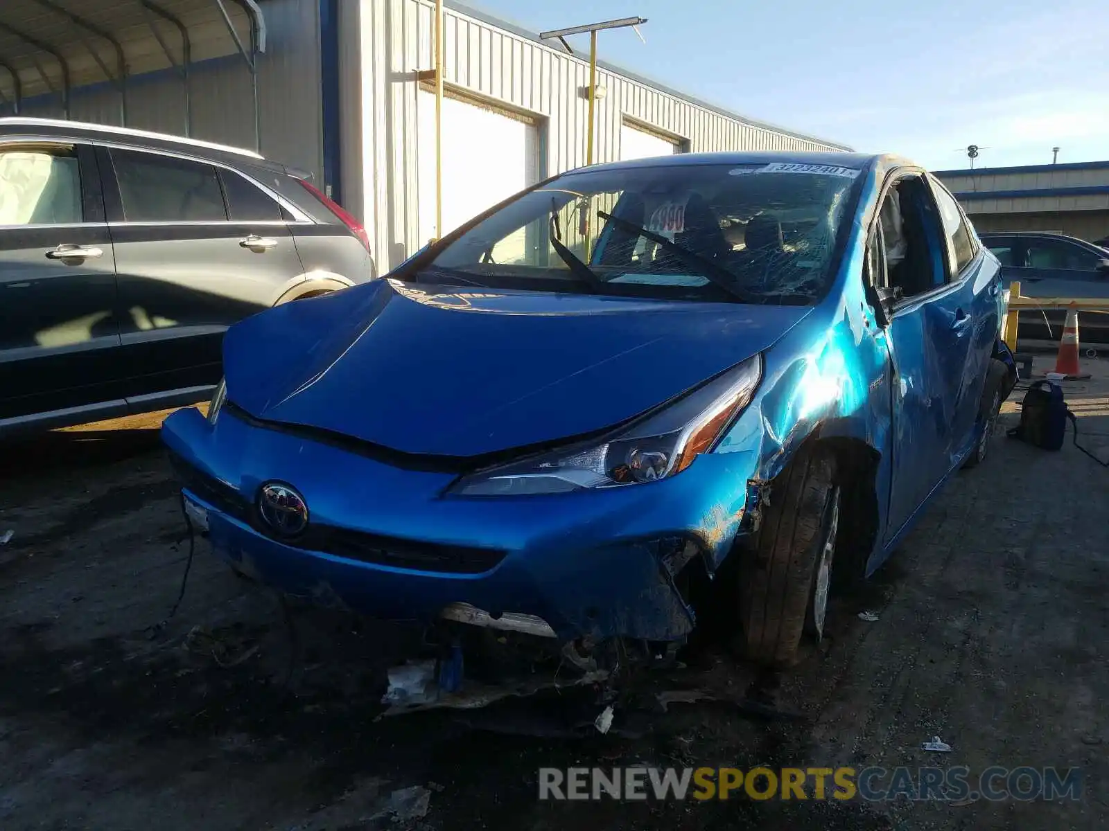 2 Photograph of a damaged car JTDKARFU3K3081176 TOYOTA PRIUS 2019