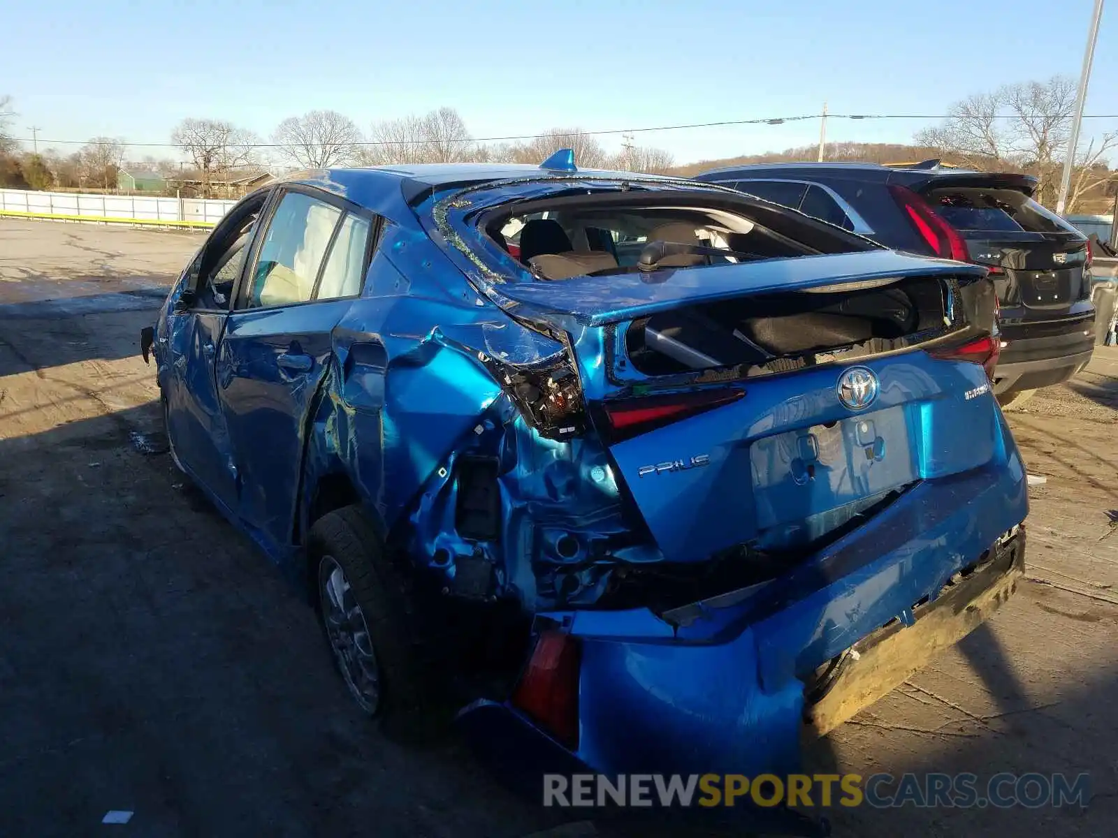 3 Photograph of a damaged car JTDKARFU3K3081176 TOYOTA PRIUS 2019