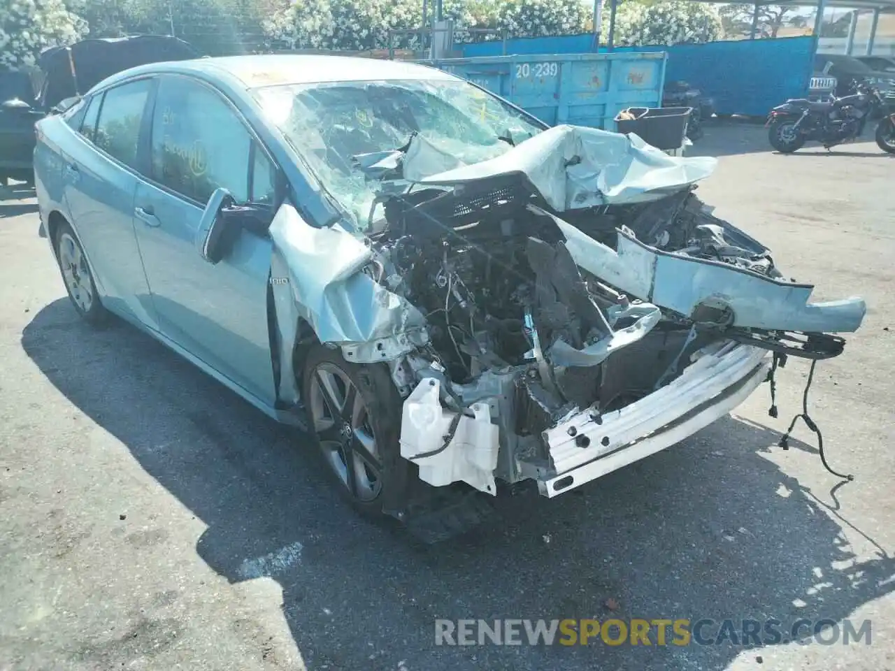 1 Photograph of a damaged car JTDKARFU3K3081310 TOYOTA PRIUS 2019