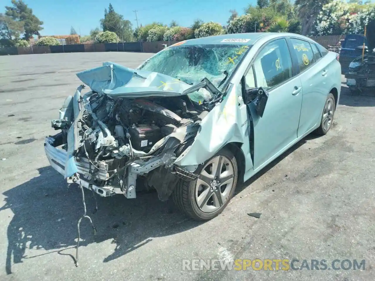 2 Photograph of a damaged car JTDKARFU3K3081310 TOYOTA PRIUS 2019