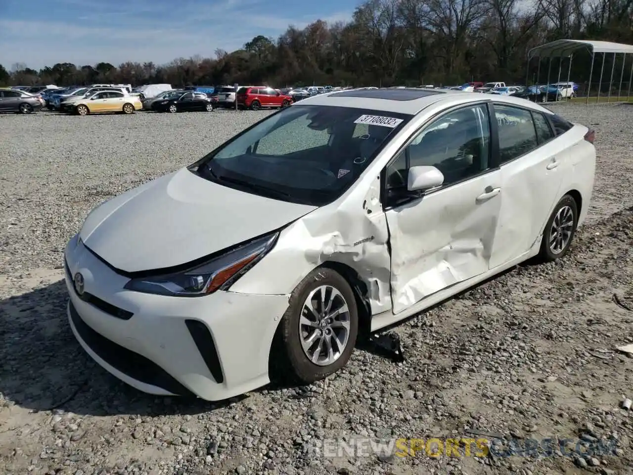 2 Photograph of a damaged car JTDKARFU3K3082229 TOYOTA PRIUS 2019