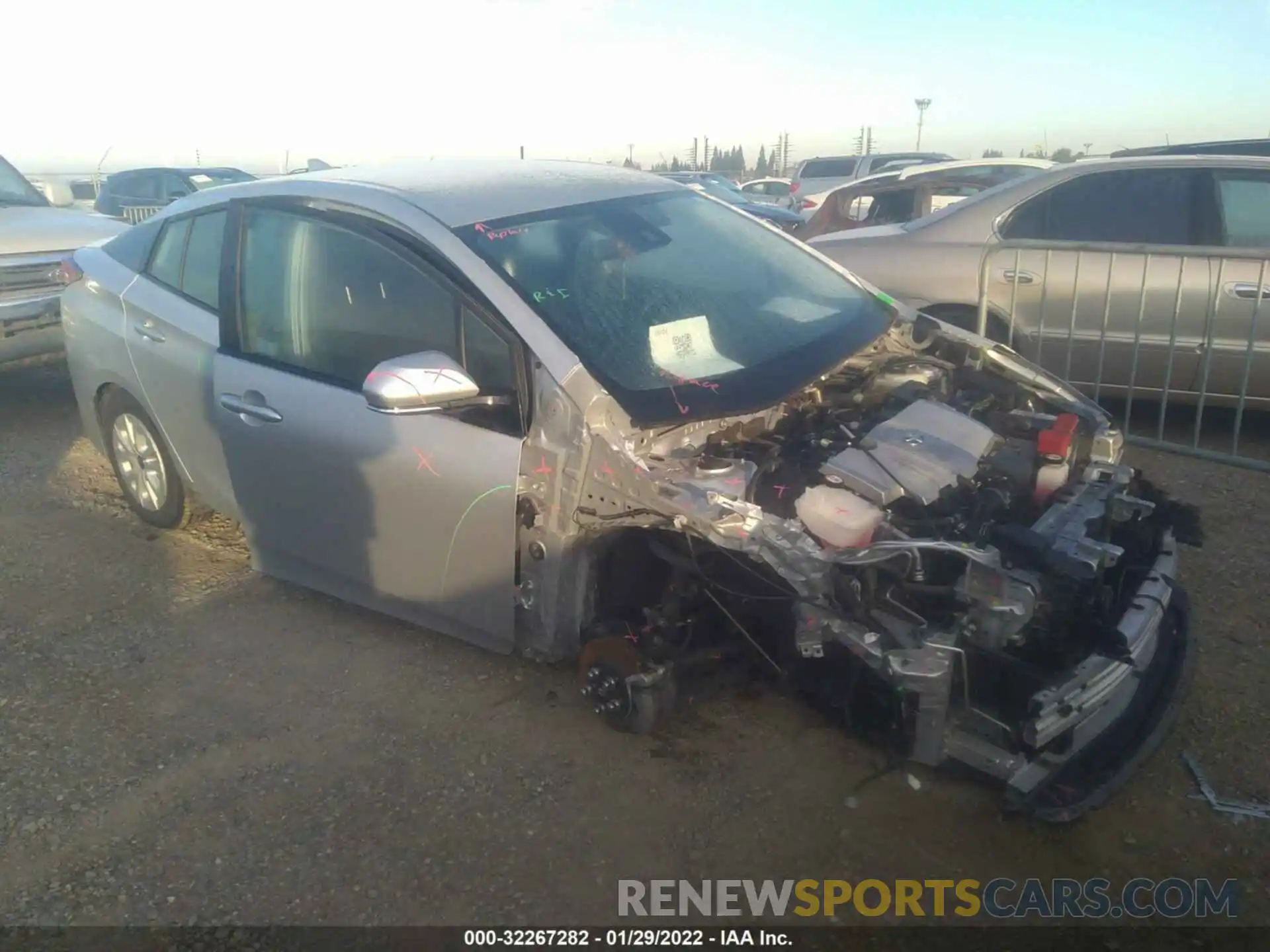 1 Photograph of a damaged car JTDKARFU3K3082389 TOYOTA PRIUS 2019